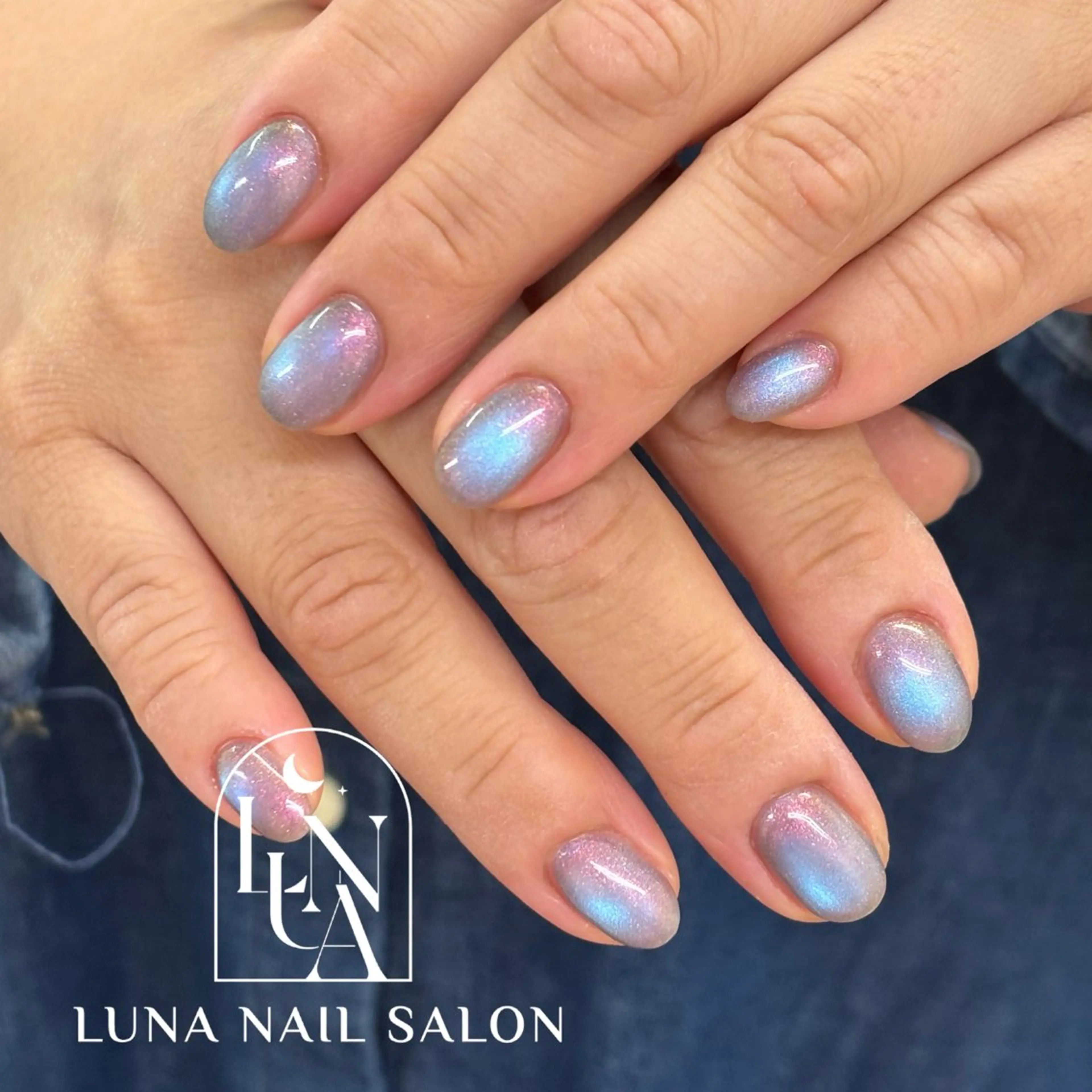 ネイル アートネイル フレンチネイル ジェルネイル ガラスフレンチ 韓国ネイル ハンドネイル ハンドケア LUNA Nail salon💕のネイルデザイン