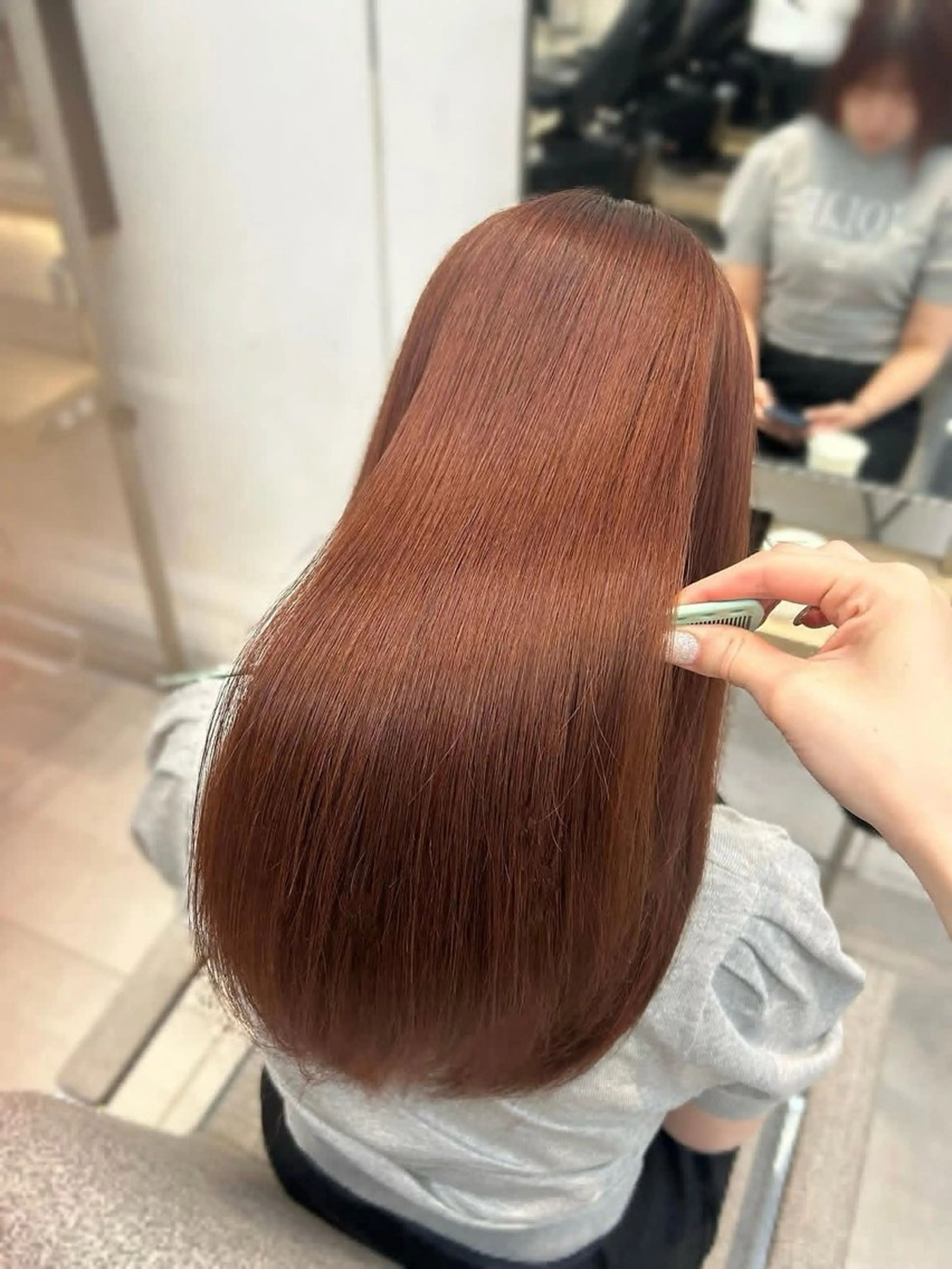 セミロング 縮毛矯正 nok銀座所属・🌷艶色/艶髪/銀座 /norika🌷のヘアスタイル