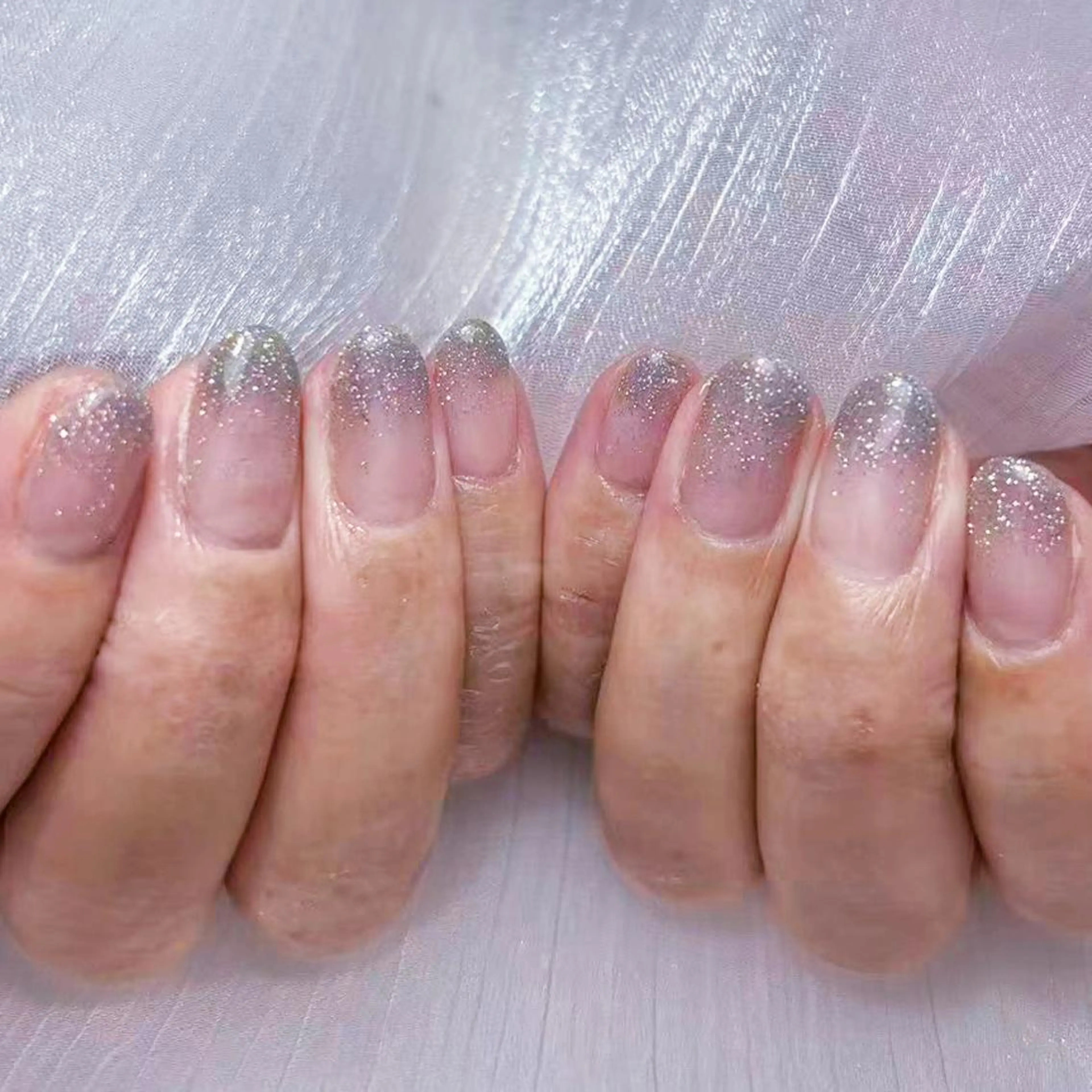 ネイル アートネイル オーロラネイル ガーリー キラキラネイル マグネットネイル ハンドネイル Diamond ✨のネイルデザイン