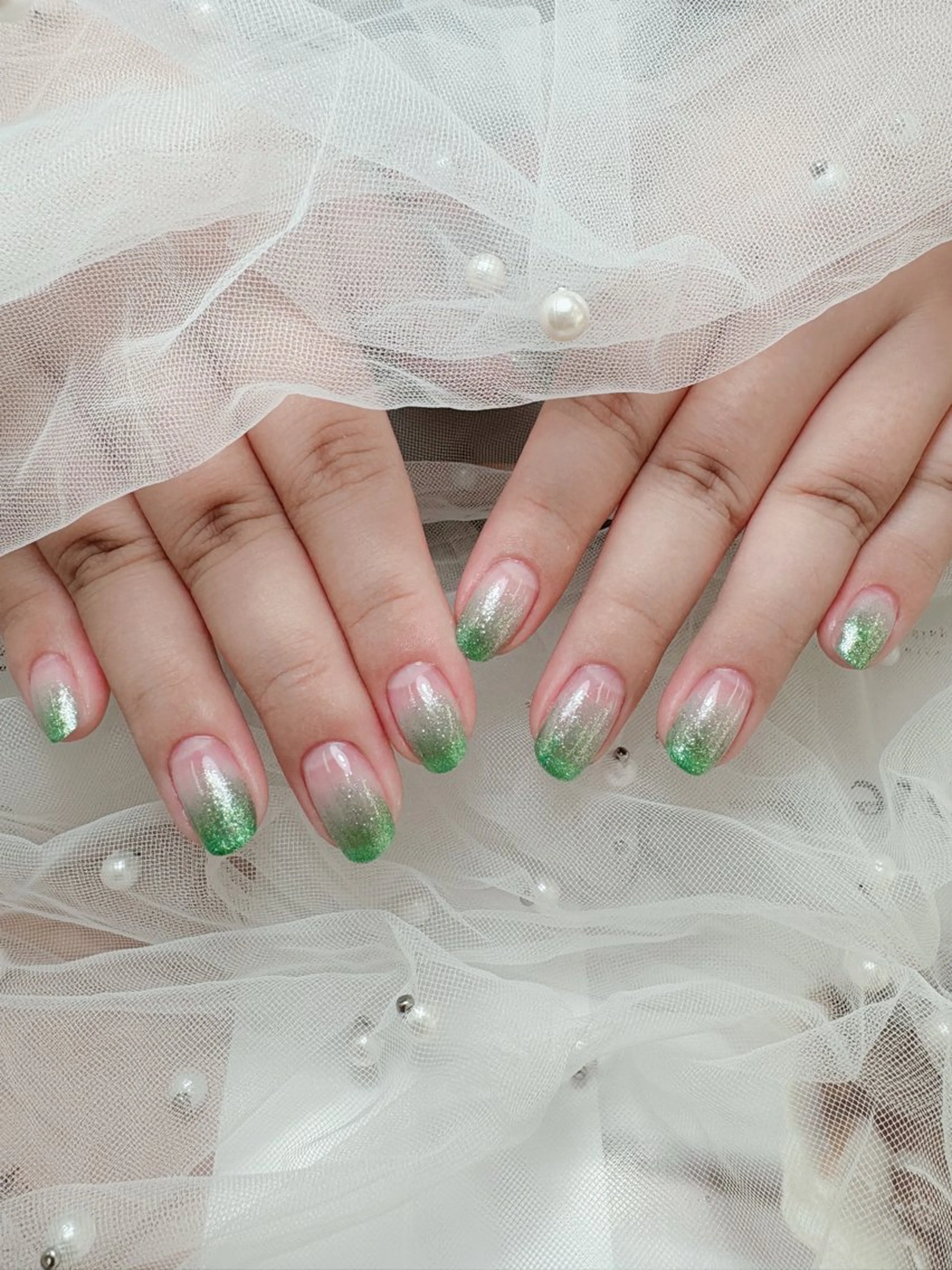 ネイル グラデーション ラメ(グリッター) ラメグラデーション 💎ネイリスト💎 月奈🌕🎀のネイルデザイン