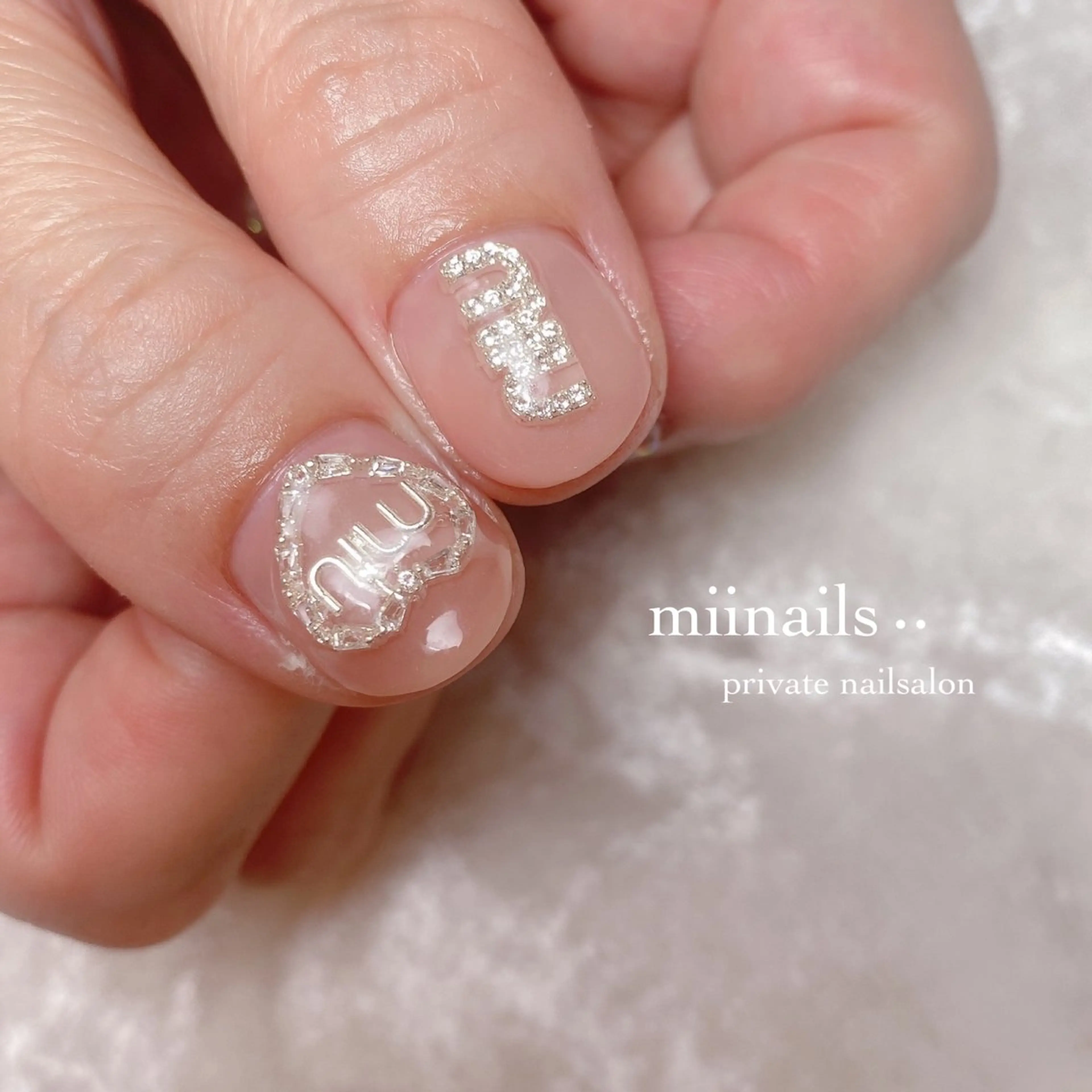 ネイル 韓国ネイル ワンホンネイル ハンドネイル nailsalon miinailsのネイルデザイン
