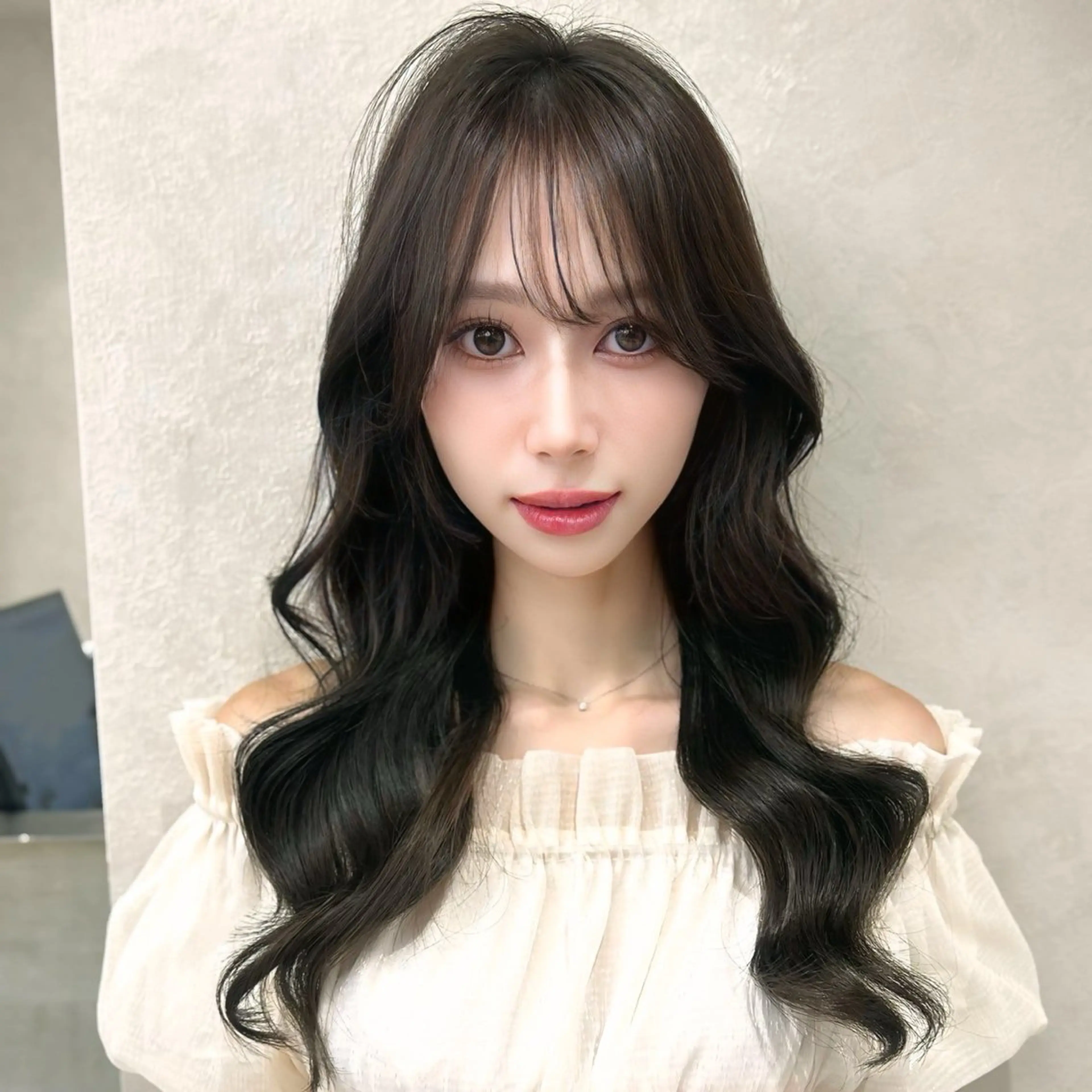 ロング カット ヘアカラー トリートメント Lond mare レイヤーカット/韓国のヘアスタイル