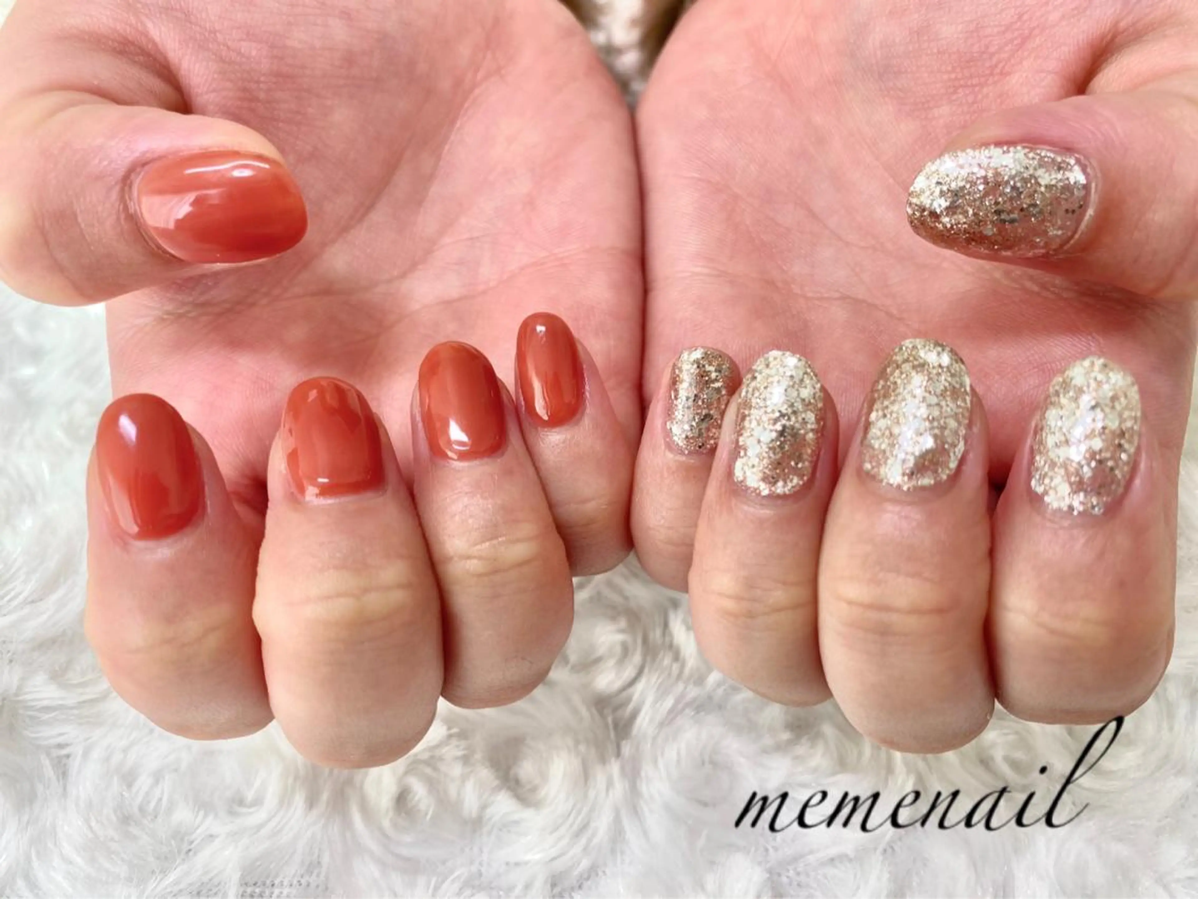 ネイル クリアネイル ゴールド 赤色 冬ネイル クリスマス Noguchi Megumiのその他イメージ