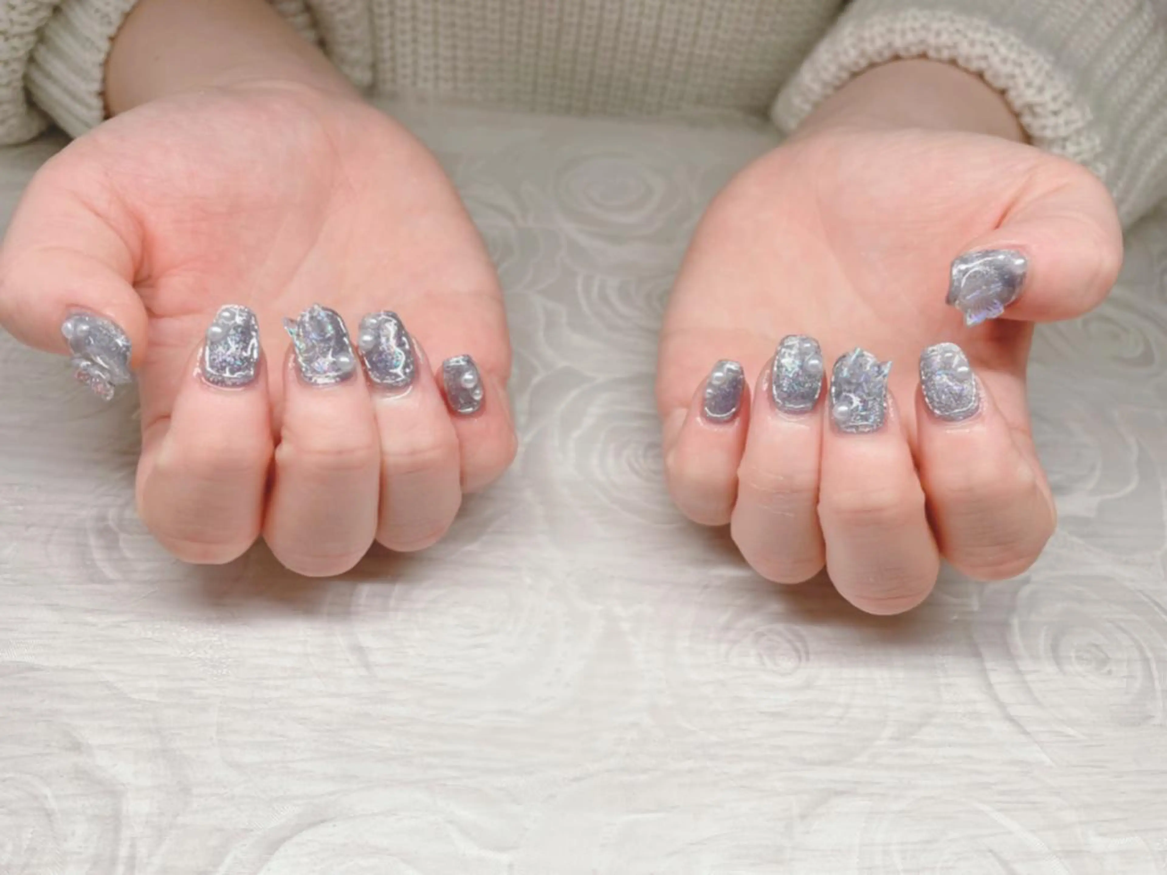 カラー ネイル ジェルネイル マグネットネイル 持ち込み 芦辺 香奈のネイルデザイン