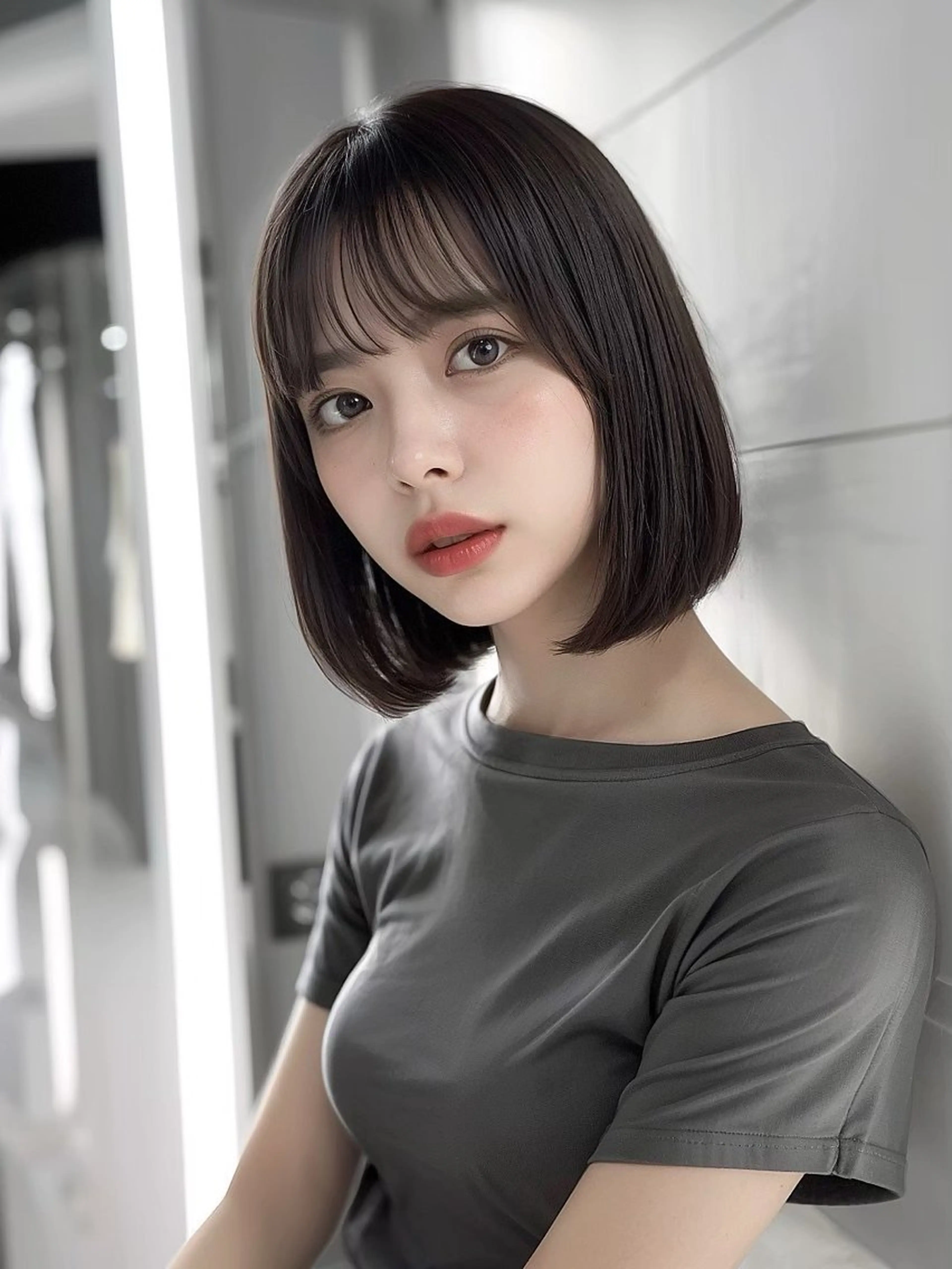 前髪縮毛矯正＋前髪カット＋艶トリートメントの写真