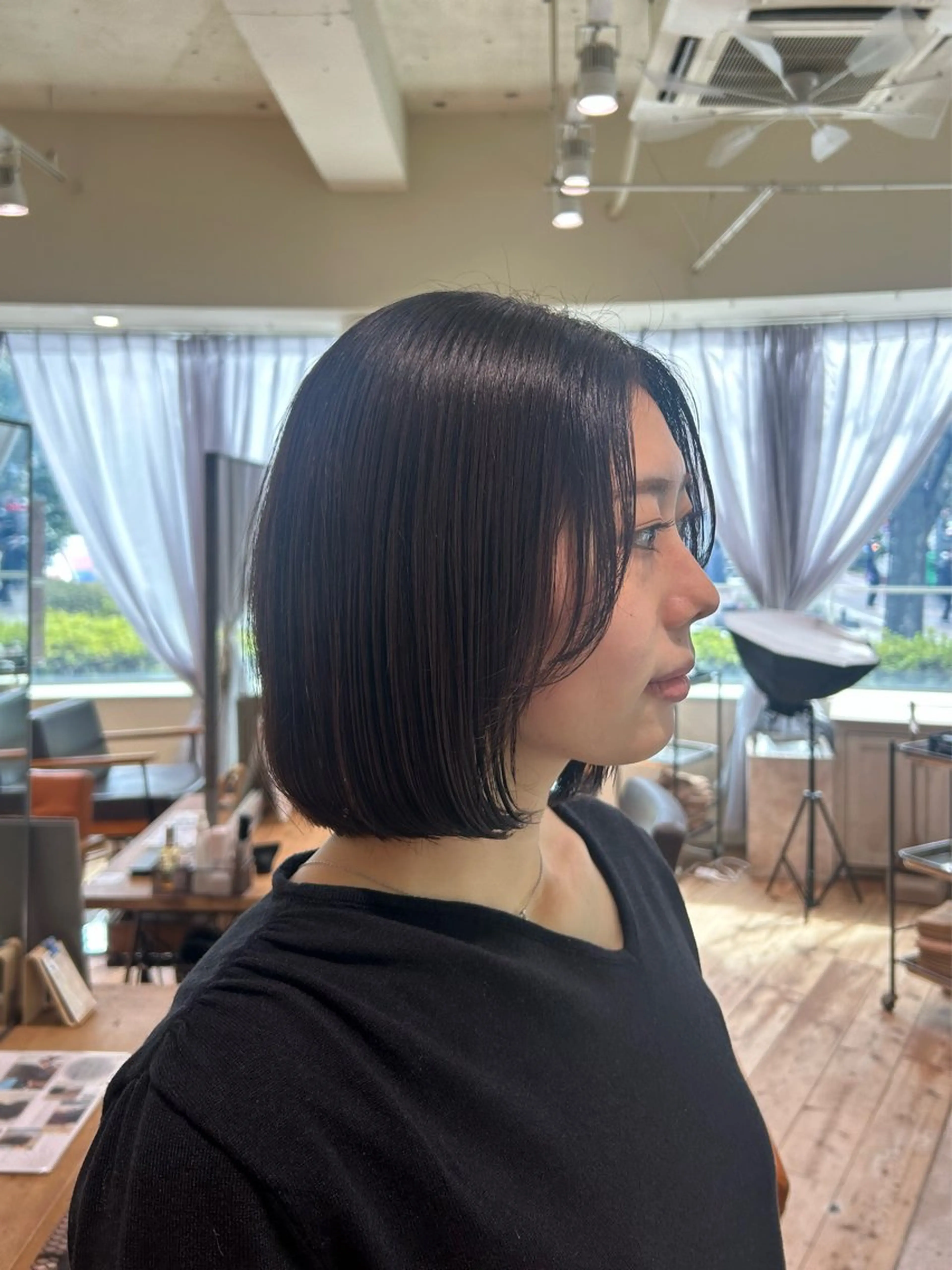 ミディアム ボブ 韓国風ヘア カット Lumier de mashu所属・nana/ボブ/ レイヤー/メンズのヘアスタイル