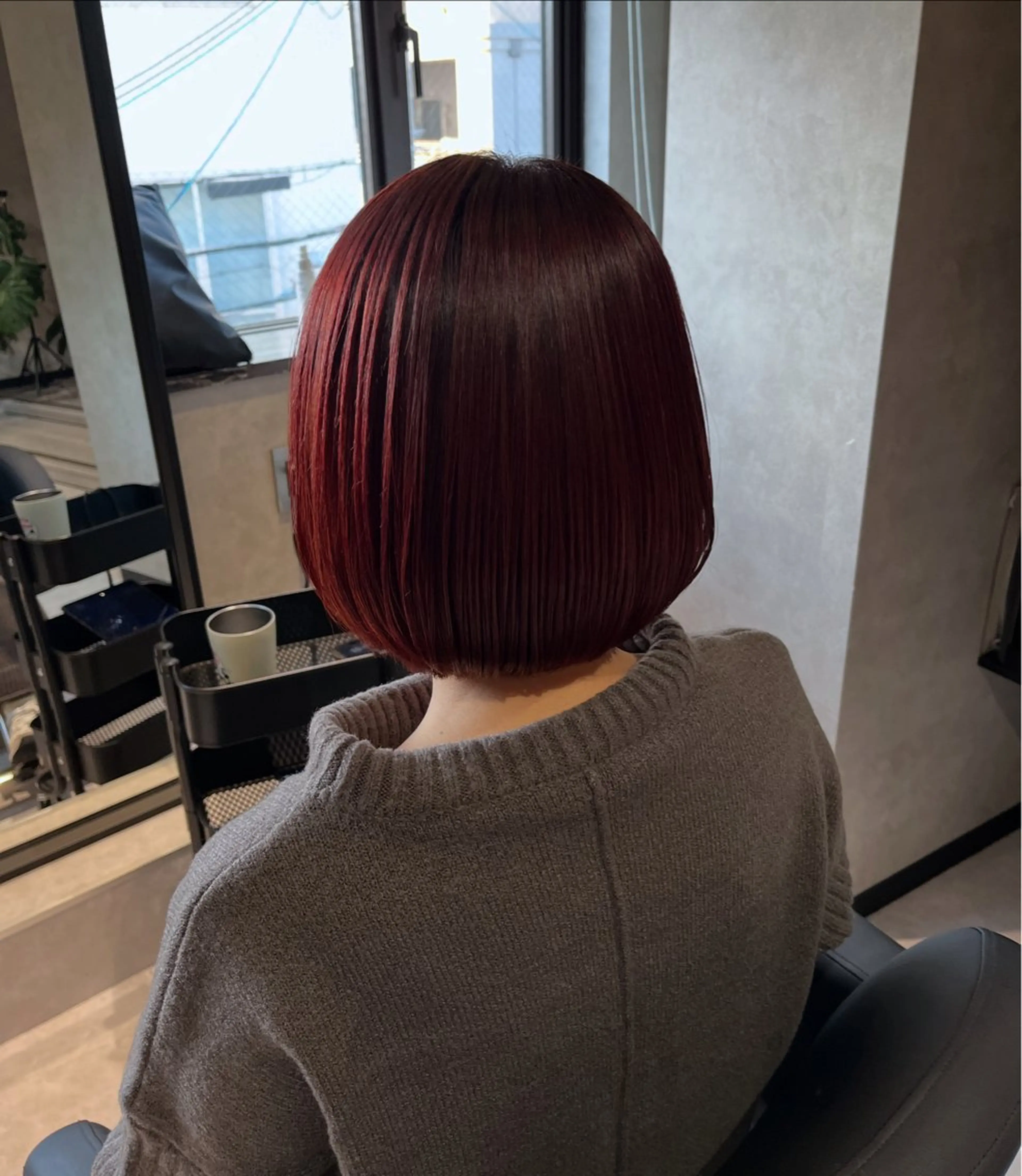 ミディアム カラー 透明感カラー 髪質改善 縮毛矯正 ヘアカラー 《.Xian》ナツミ /艶髪/暖色/ボブのヘアスタイル