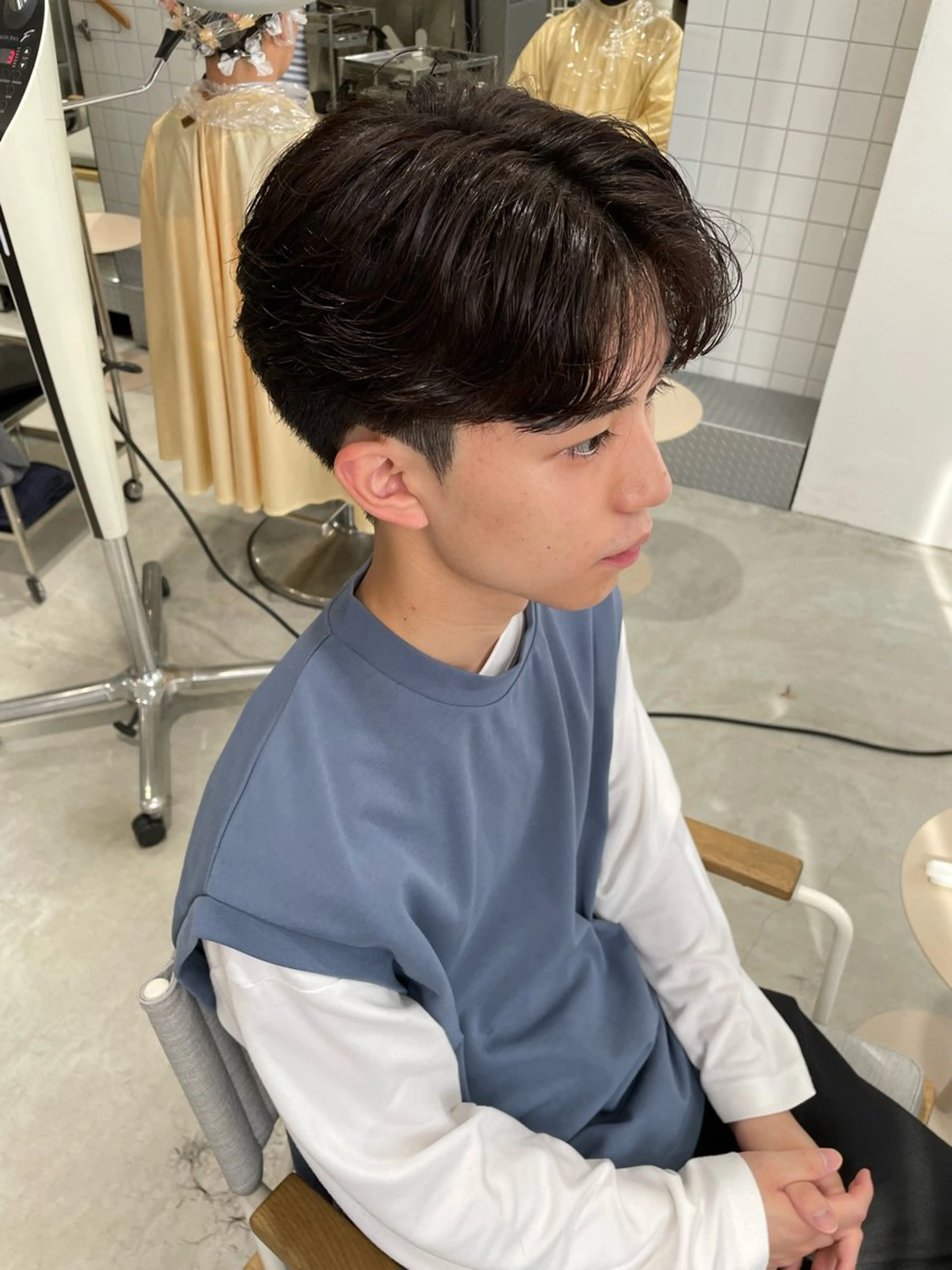 ショート メンズ カルマパーマ メンズパーマ カット パーマ 🌞メンズパーマ ONOE💈のヘアスタイル