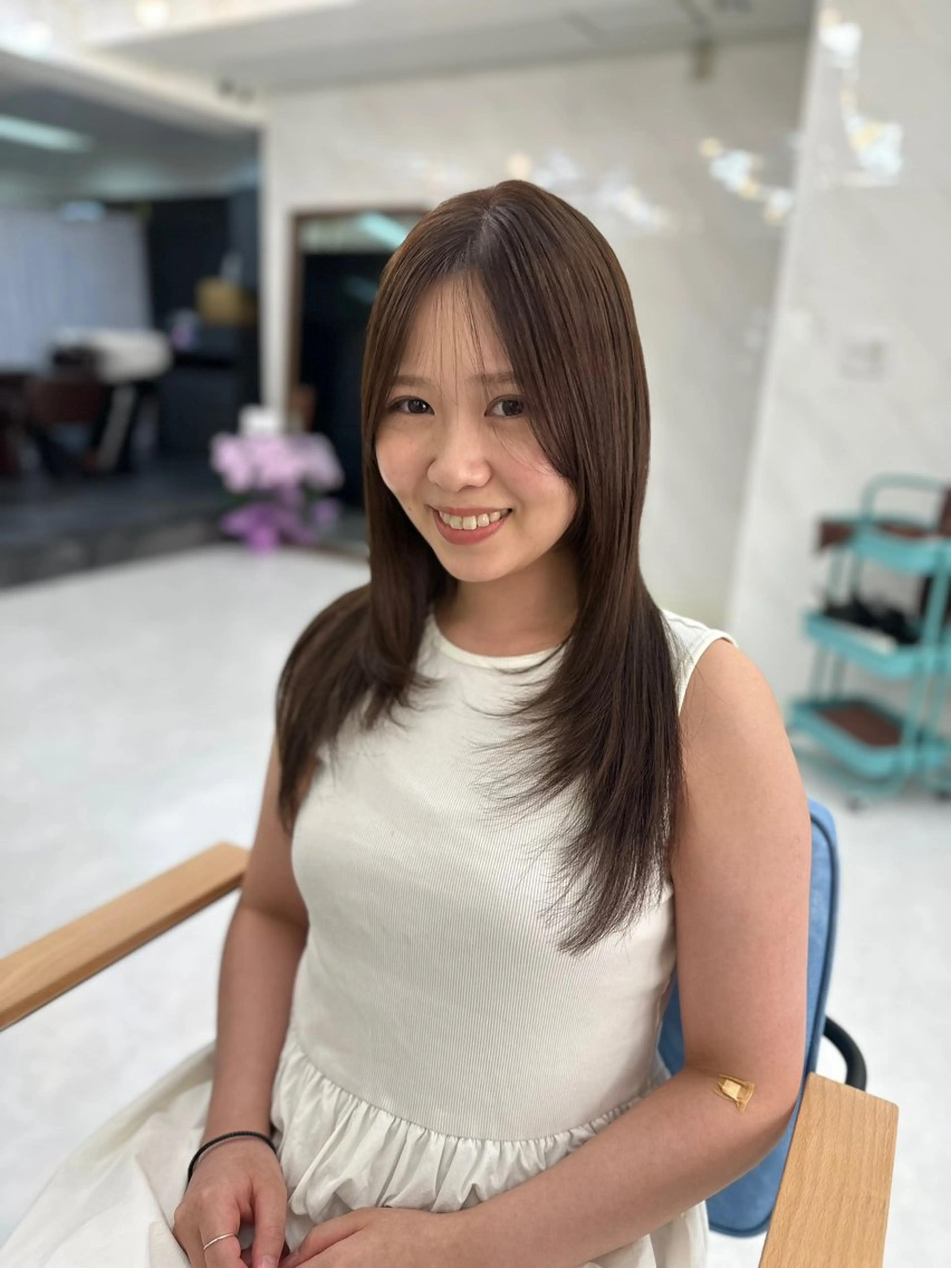 ロング カット ヘアカラー トリートメント 縮毛矯正💎髪質改善 艶カラー/木下のヘアスタイル