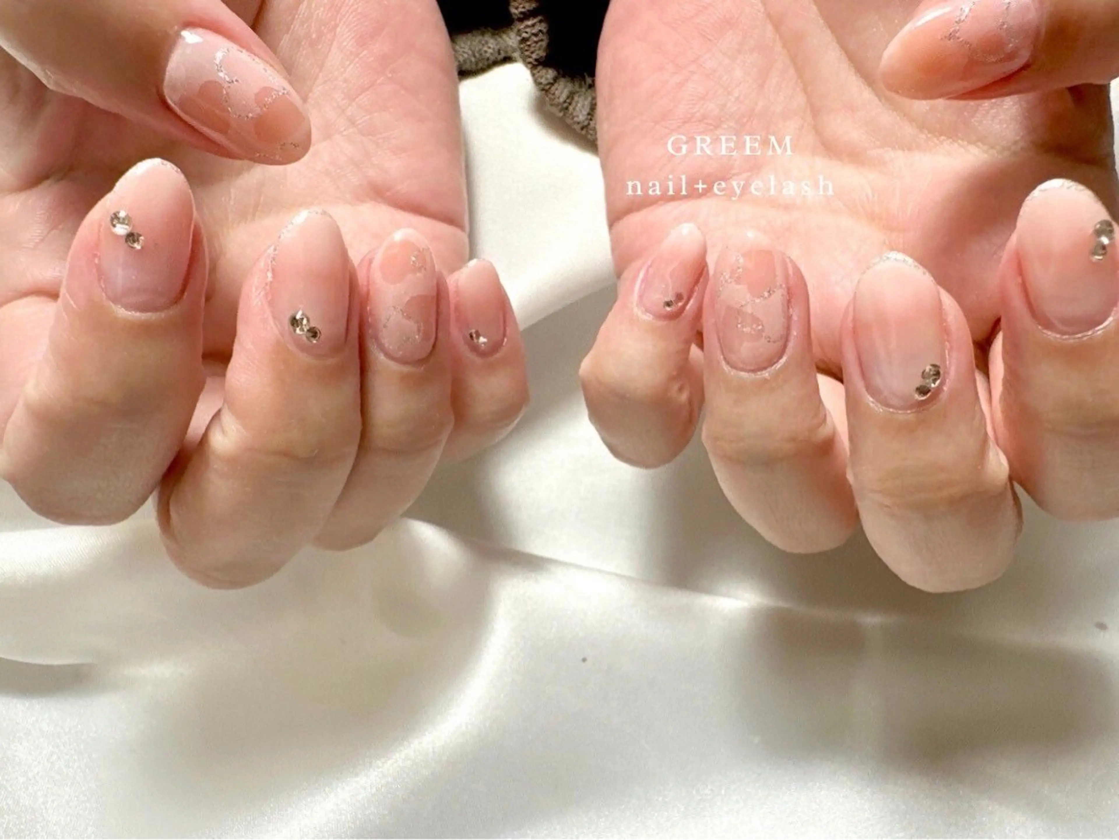 ネイル ハート ハンドネイル GREEM グリームのネイルデザイン