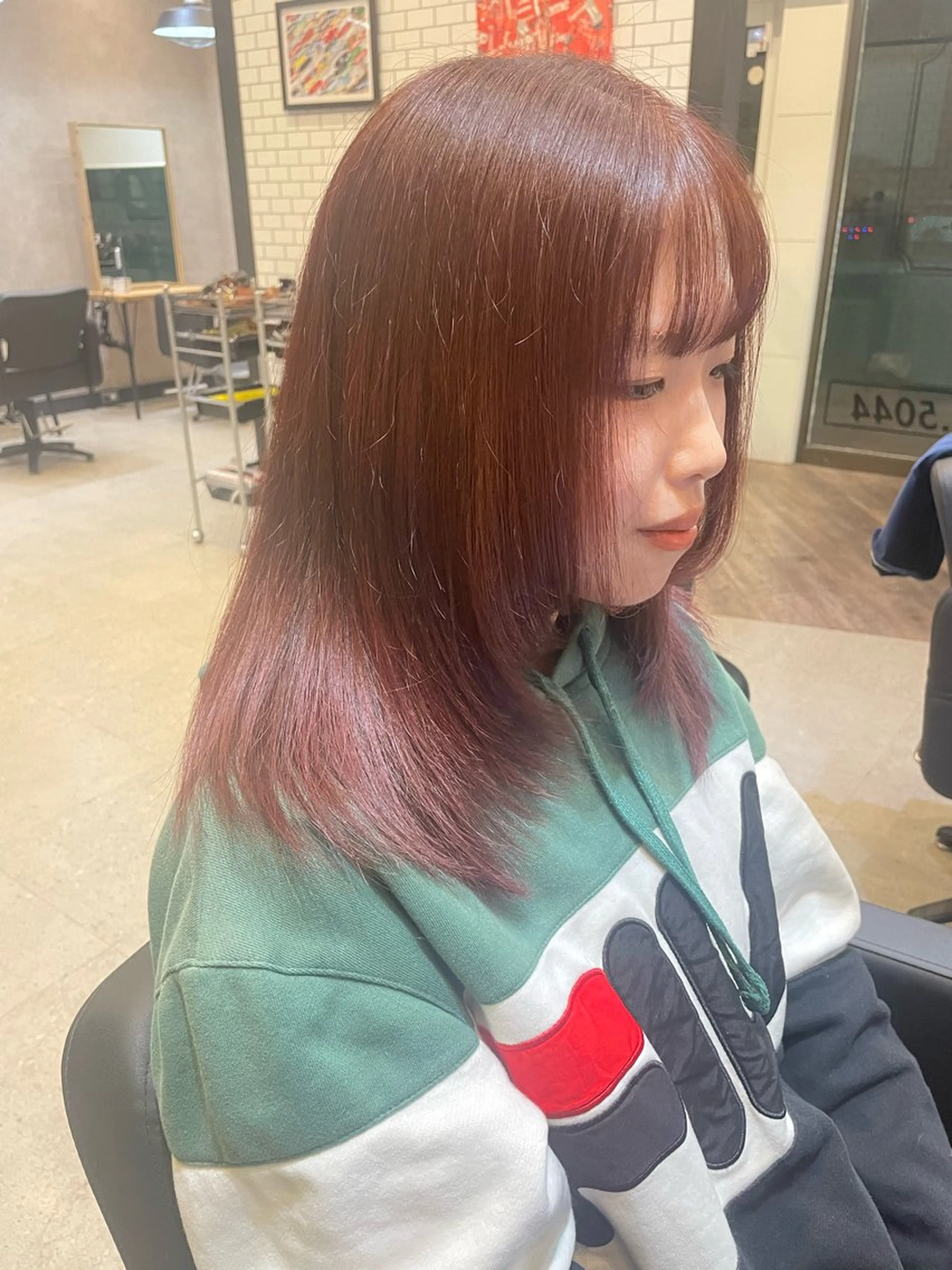 セミロング カラー カット ヘアカラー トリートメント haf店長 ✂︎タカハシレン✂︎のヘアスタイル