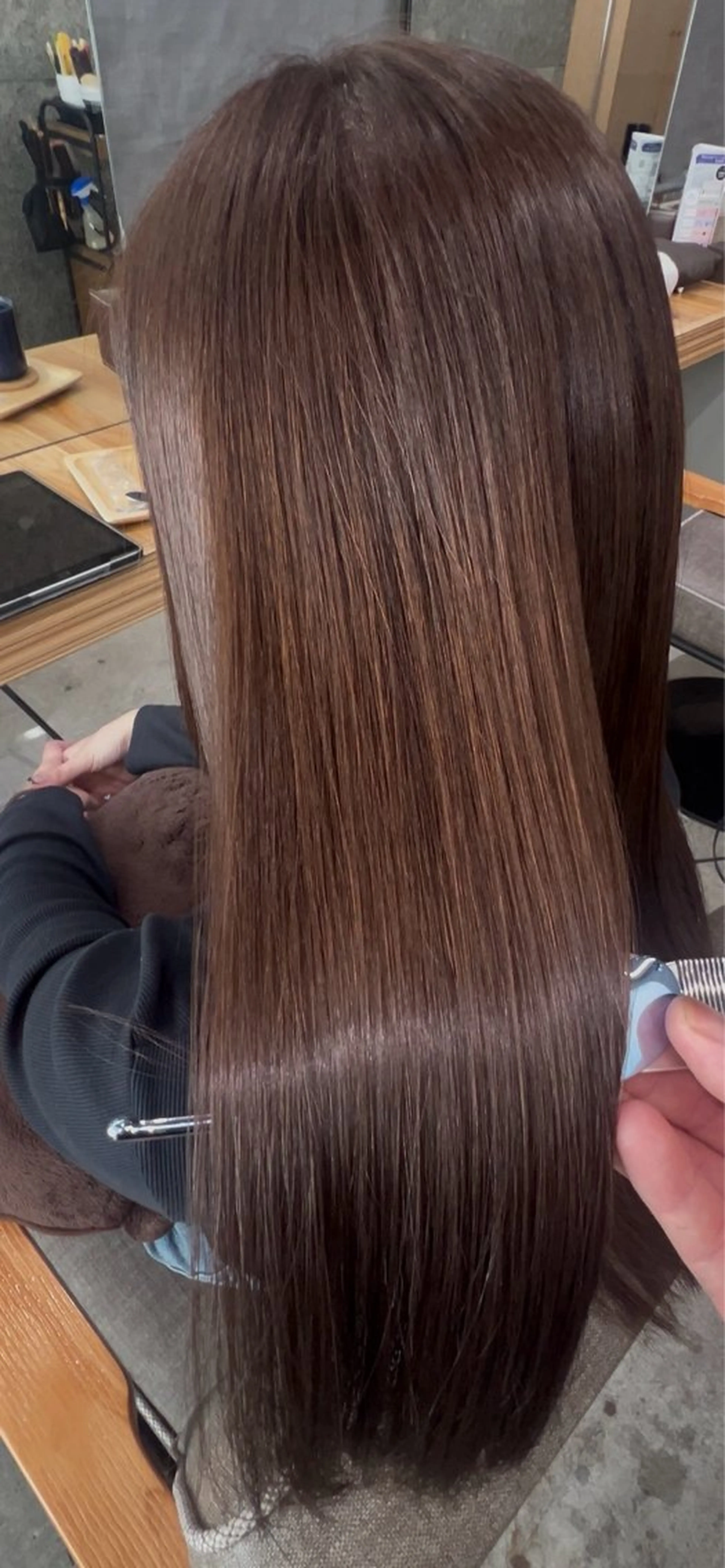 ミディアム カット ヘアカラー トリートメント 髪質改善 カラーJILLのヘアスタイル