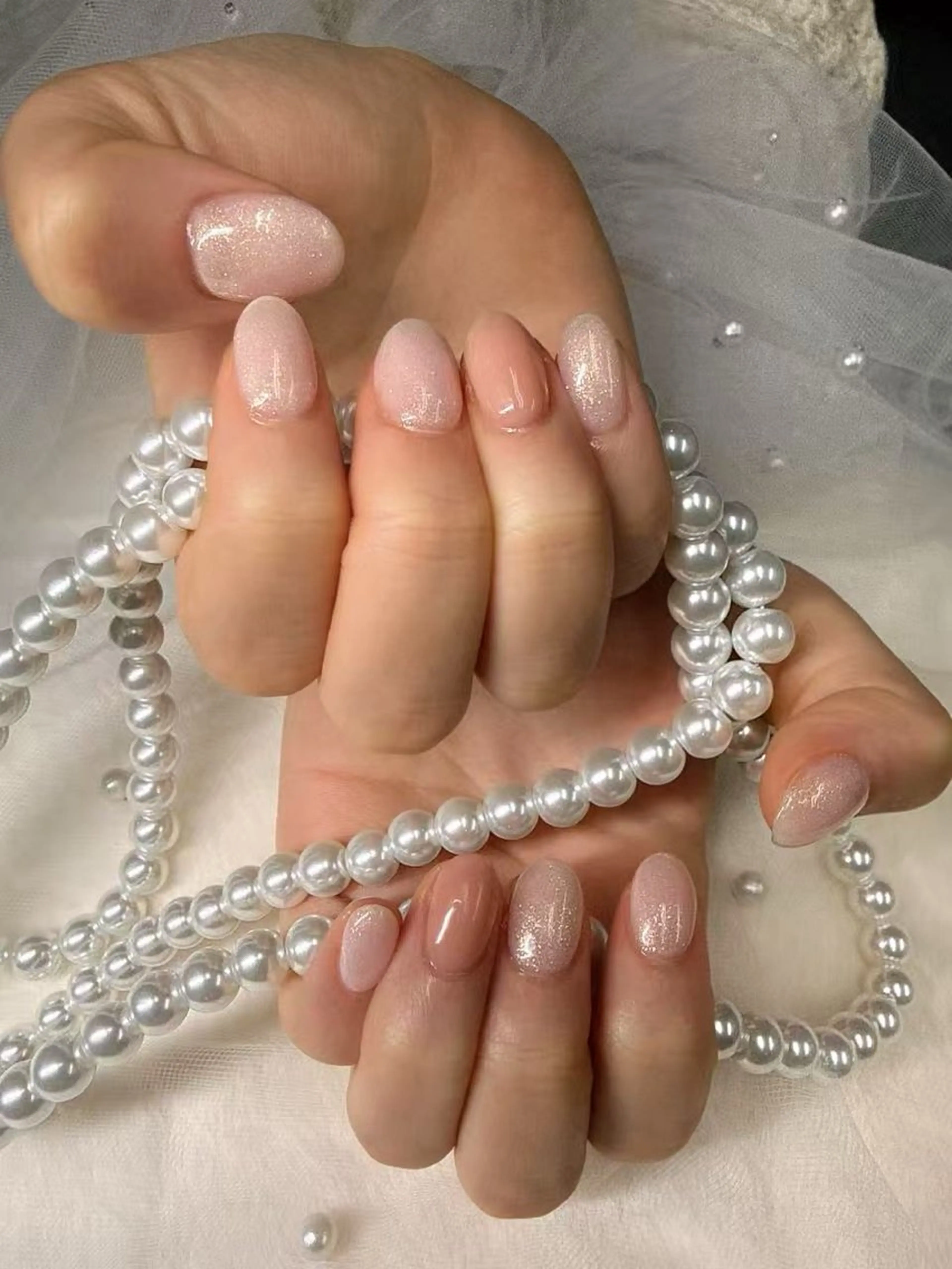 ネイル ラメ(グリッター) マグネットネイル 持ち込み オフィスネイル ピンク ハンドネイル 佐田 美香のネイルデザイン