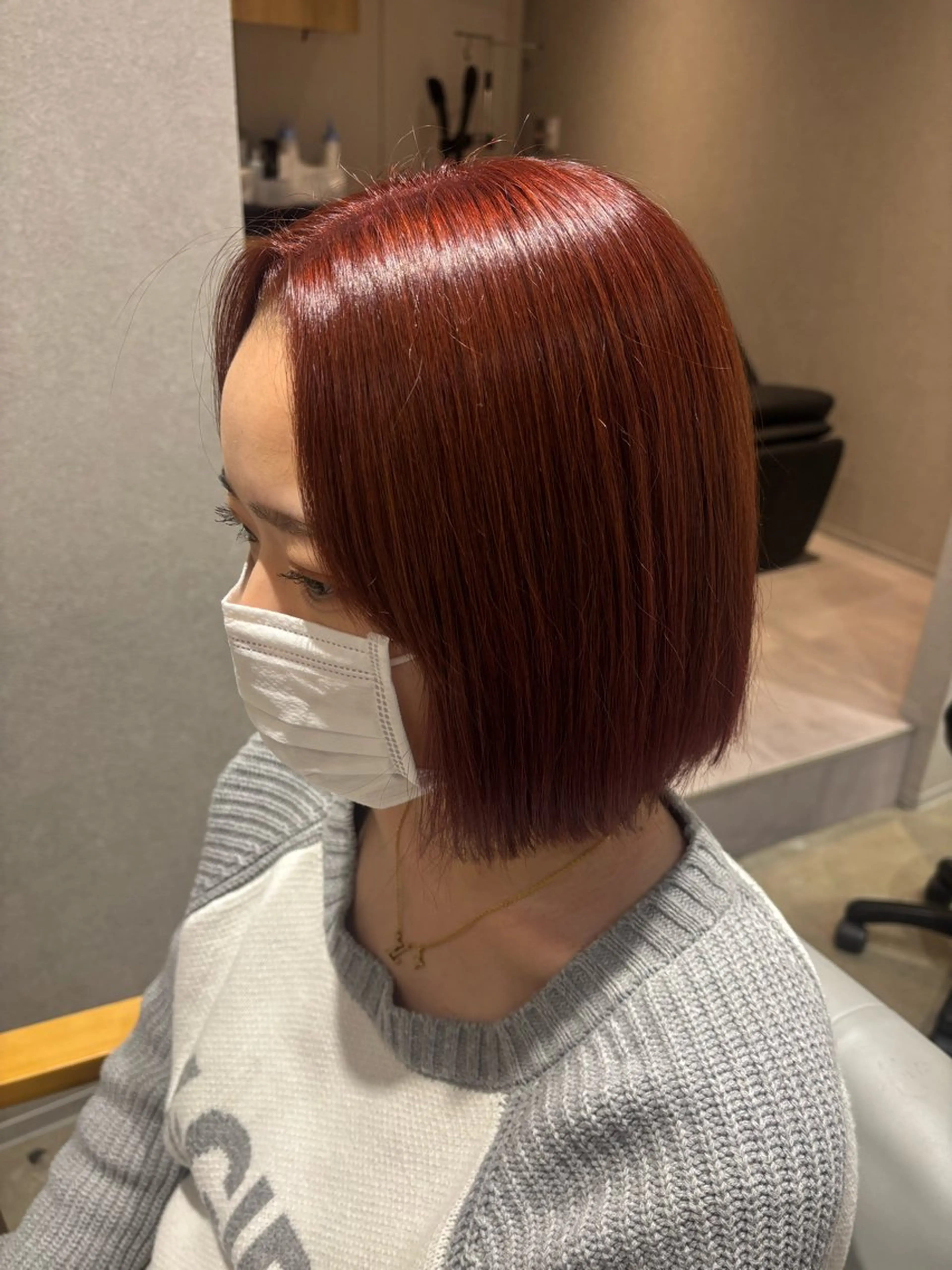 ショート カラー 切りっぱなしボブ ダブルカラー ボブ flammeum川越所属・⭐️mona /川越⭐️のヘアスタイル