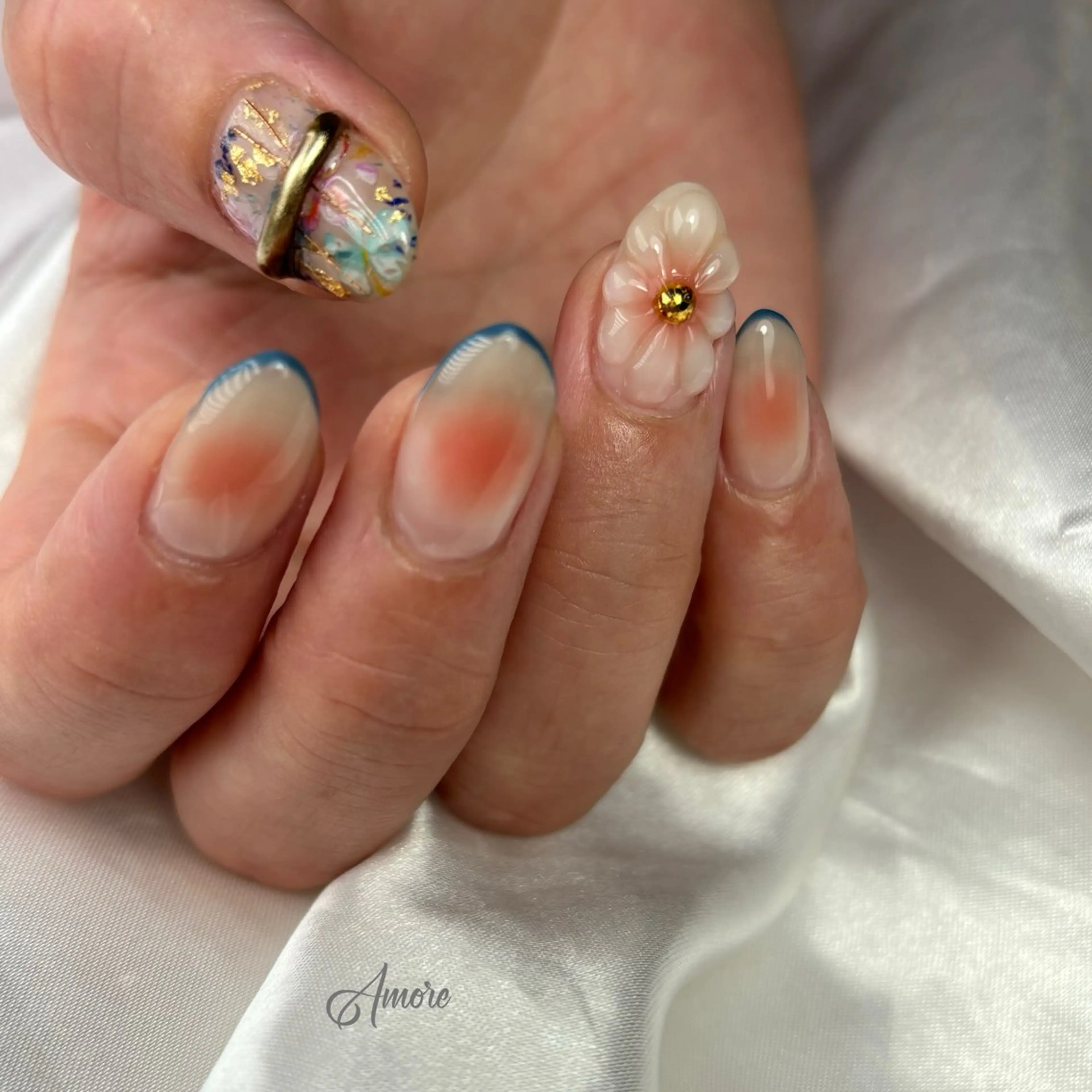 ネイル ジェルネイル キラキラネイル 韓国ネイル マグネットネイル パラジェル You kyehwaのネイルデザイン