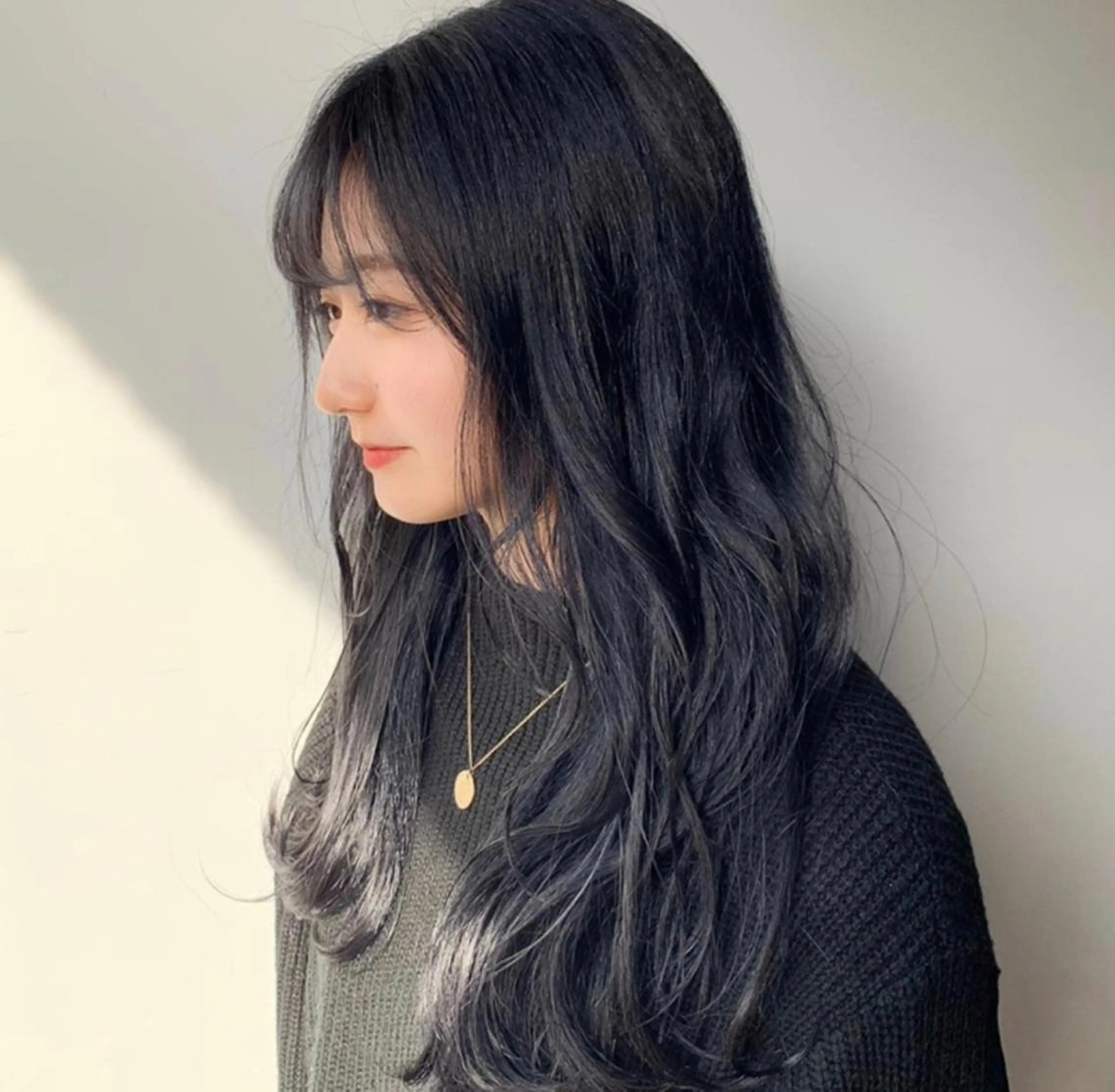 ロング カラー 黒髪 グレーブラック くすみミルクティー/ ブラウン🪡TOWAのヘアスタイル