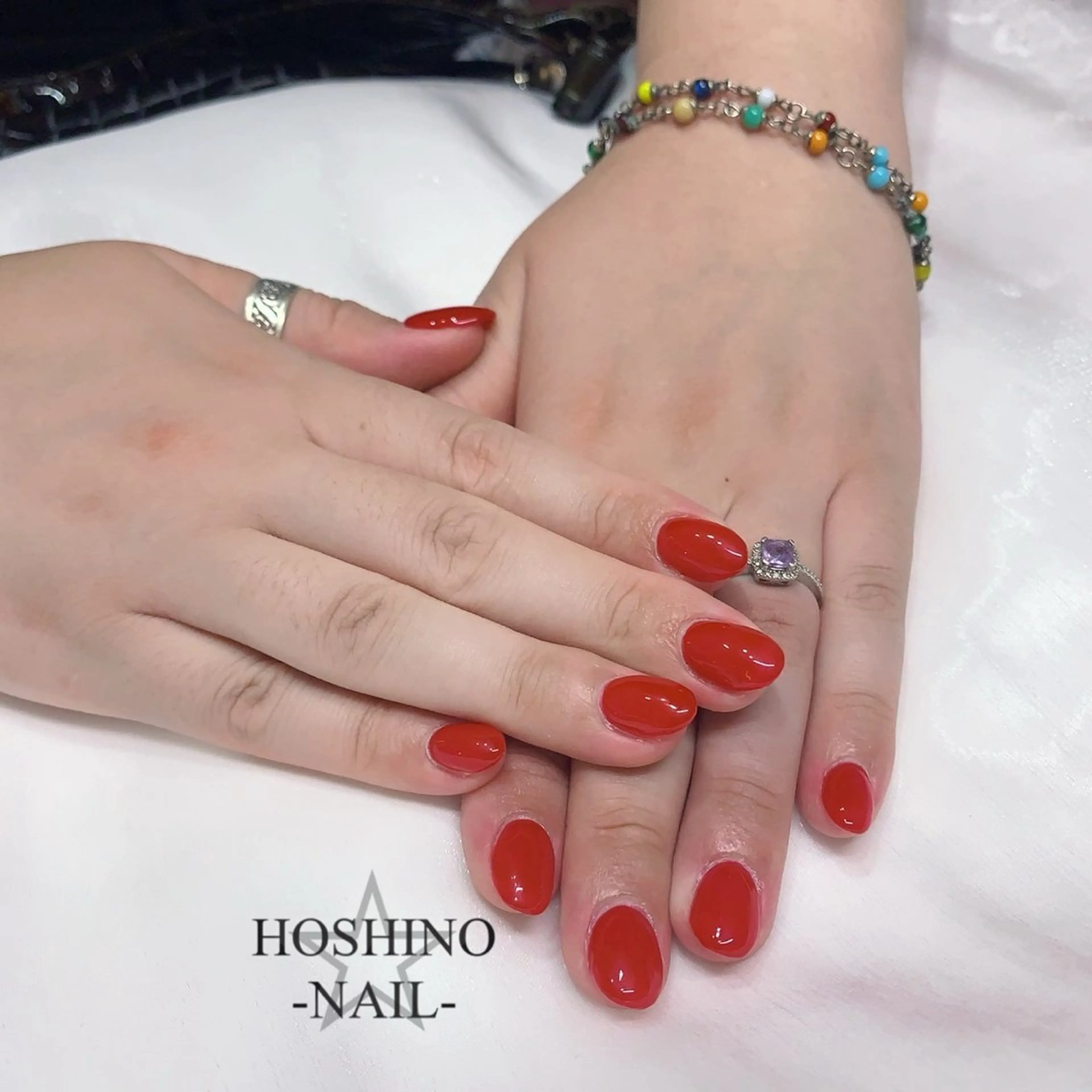 ネイル 赤色 ★HOSHINO NAIL★新宿店のネイルデザイン
