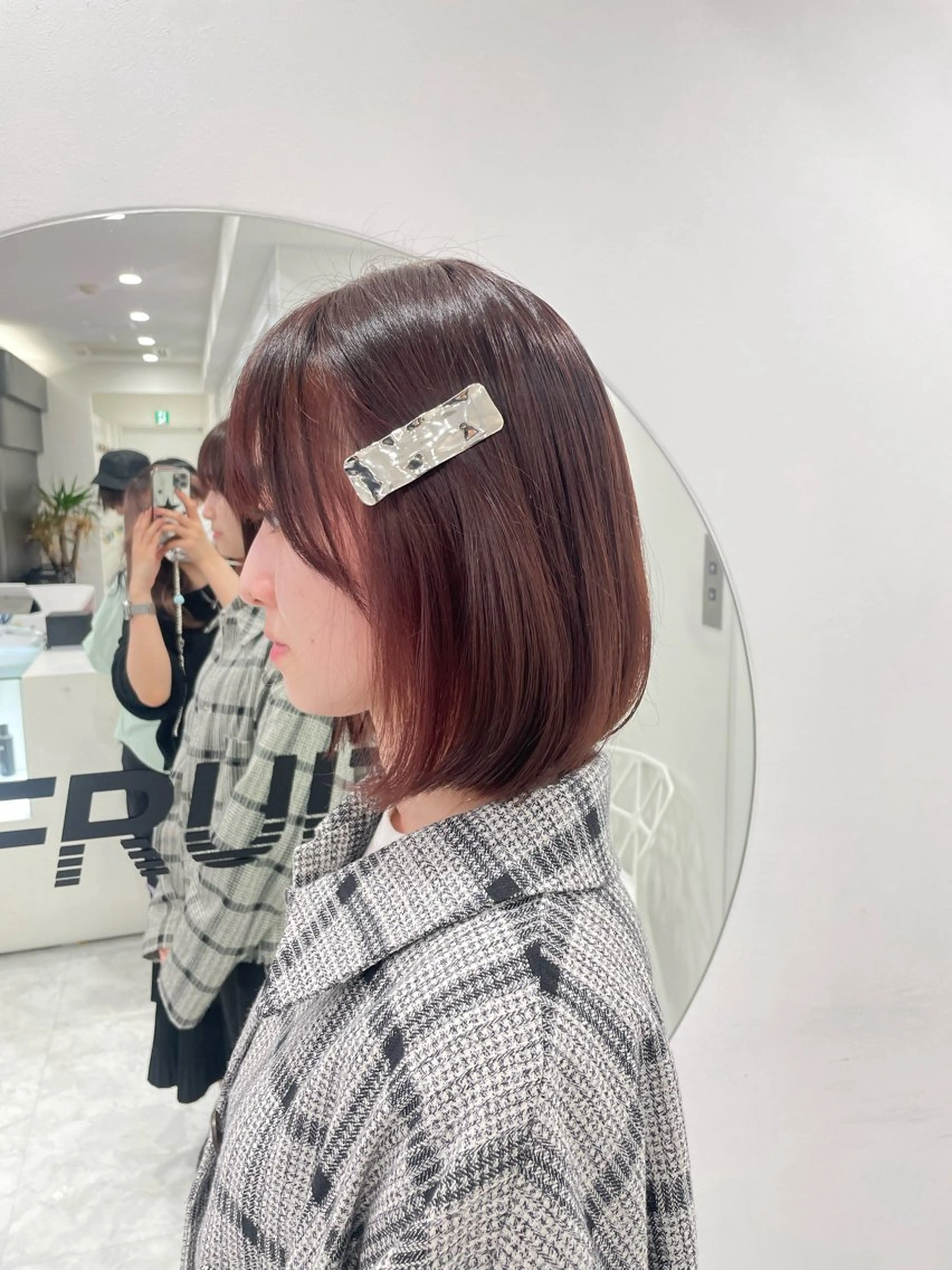 ミディアム カラー ブラウンカラー ピンクカラー ピンクブラウン ブリーチなし🌼ニュ アンス🌼似合わせのヘアスタイル