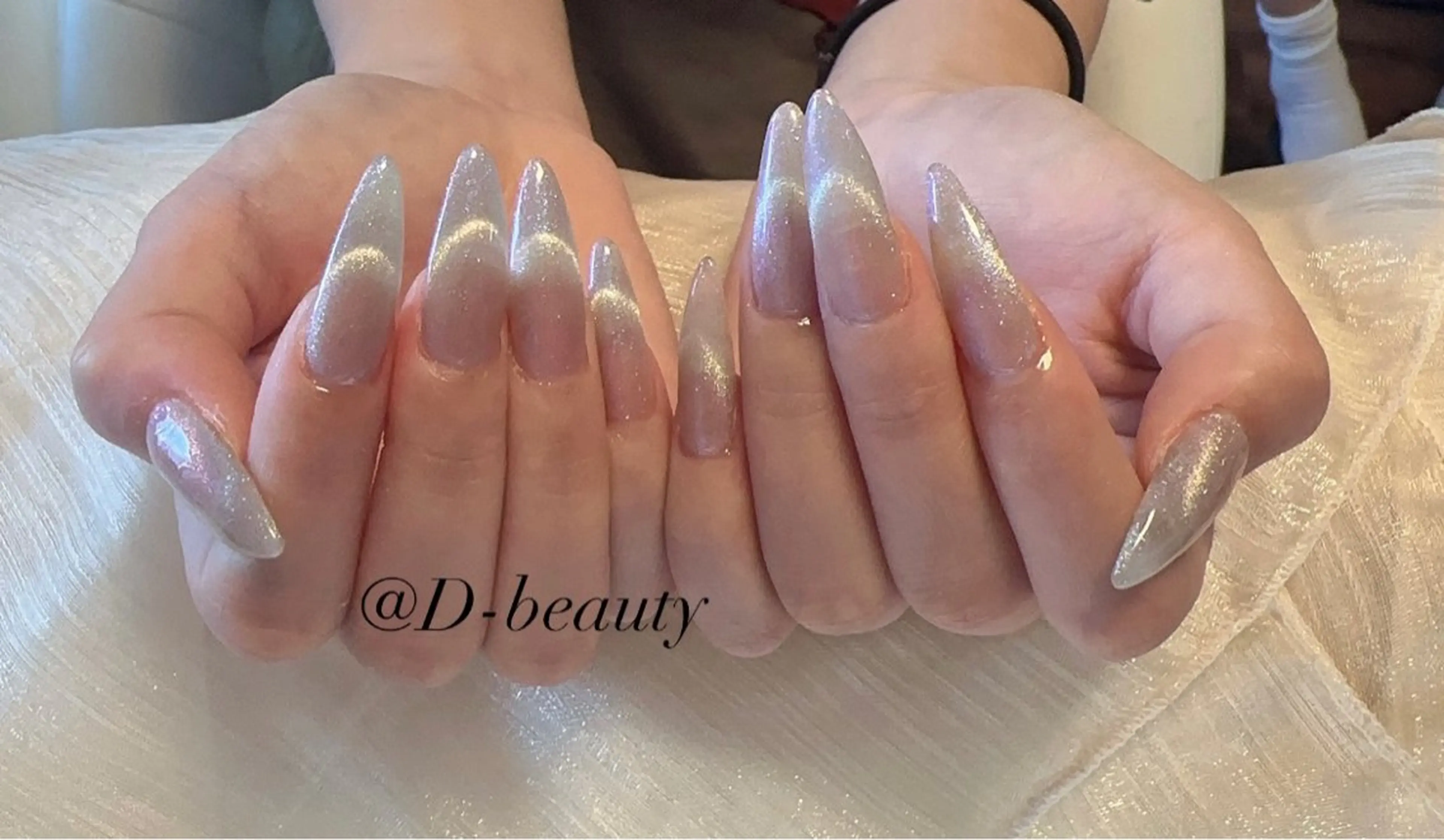 ネイル フレンチネイル マグネットネイル マグネットフレンチ ワンホンネイル ハンドネイル D-BEAUTY Nailsalonのネイルデザイン