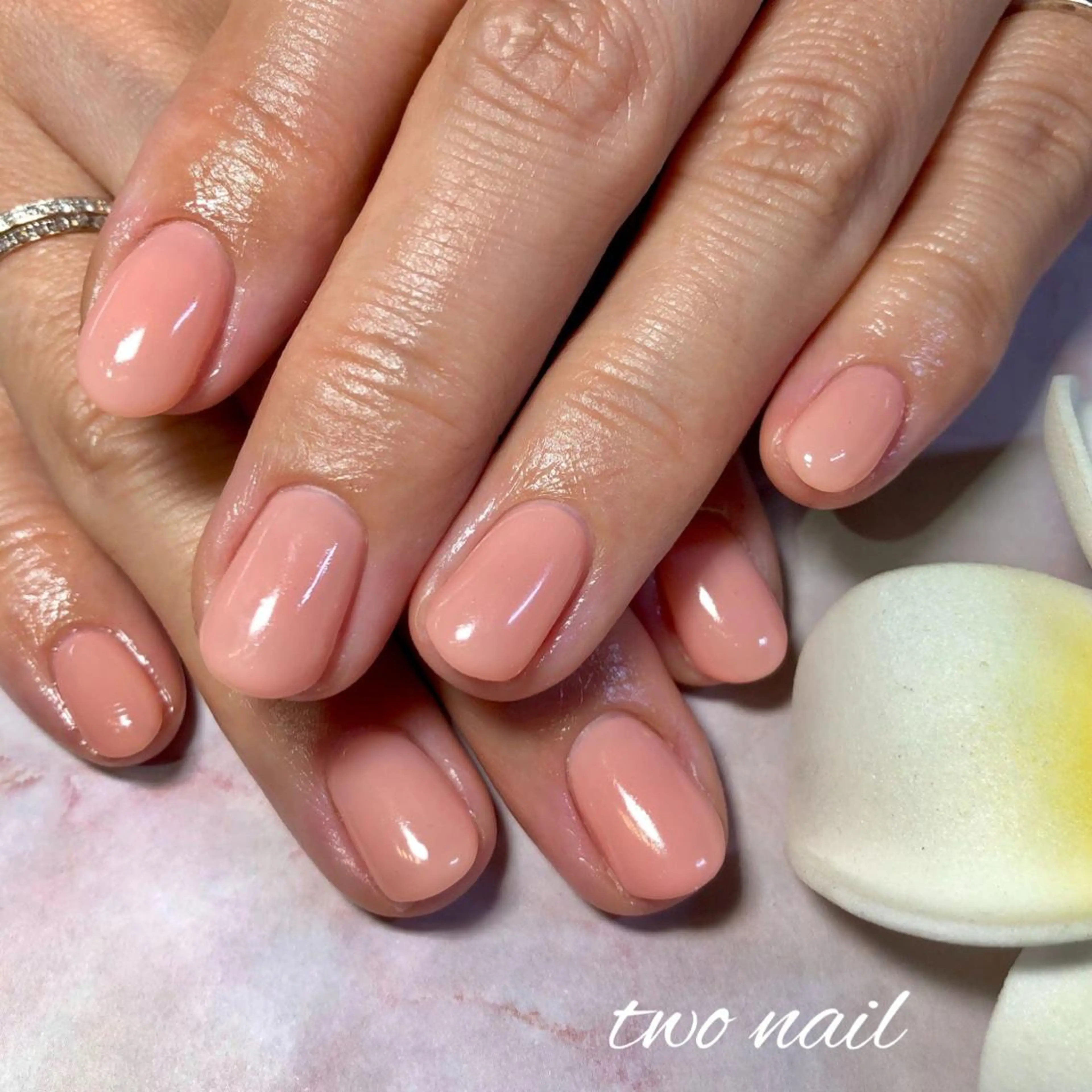 ネイル フットネイル ジェルネイル ハート ピンク ハンドネイル two nailのネイルデザイン