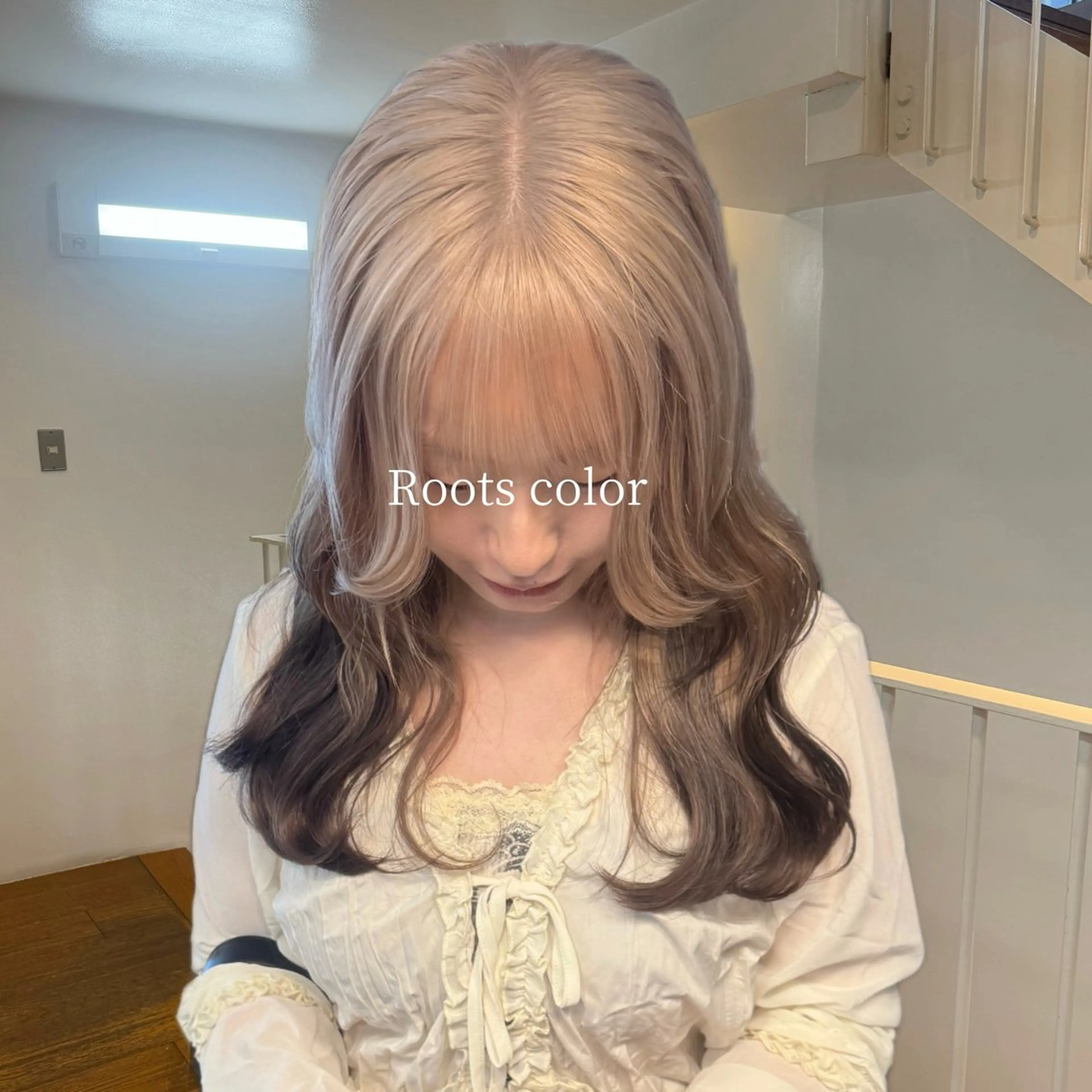 セミロング カラー ヘアアレンジ ベージュカラー ブリーチ ブラウンカラー 透明感カラー デザインカラー 透明感カラー｜セット 🩰SAKI𓂃୨୧のヘアスタイル