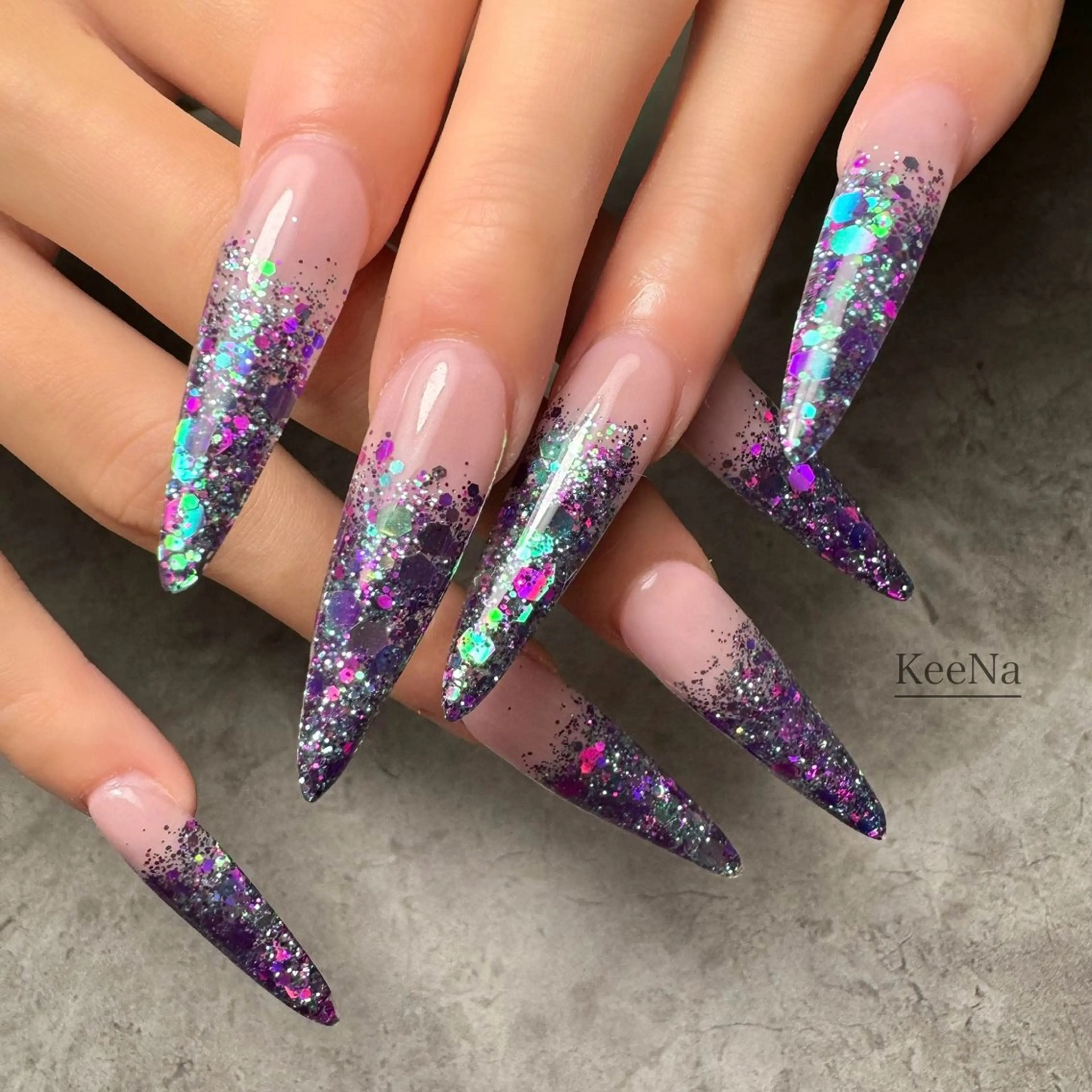 ネイル ロングネイル スカルプネイル KeeNa キーナのネイルデザイン