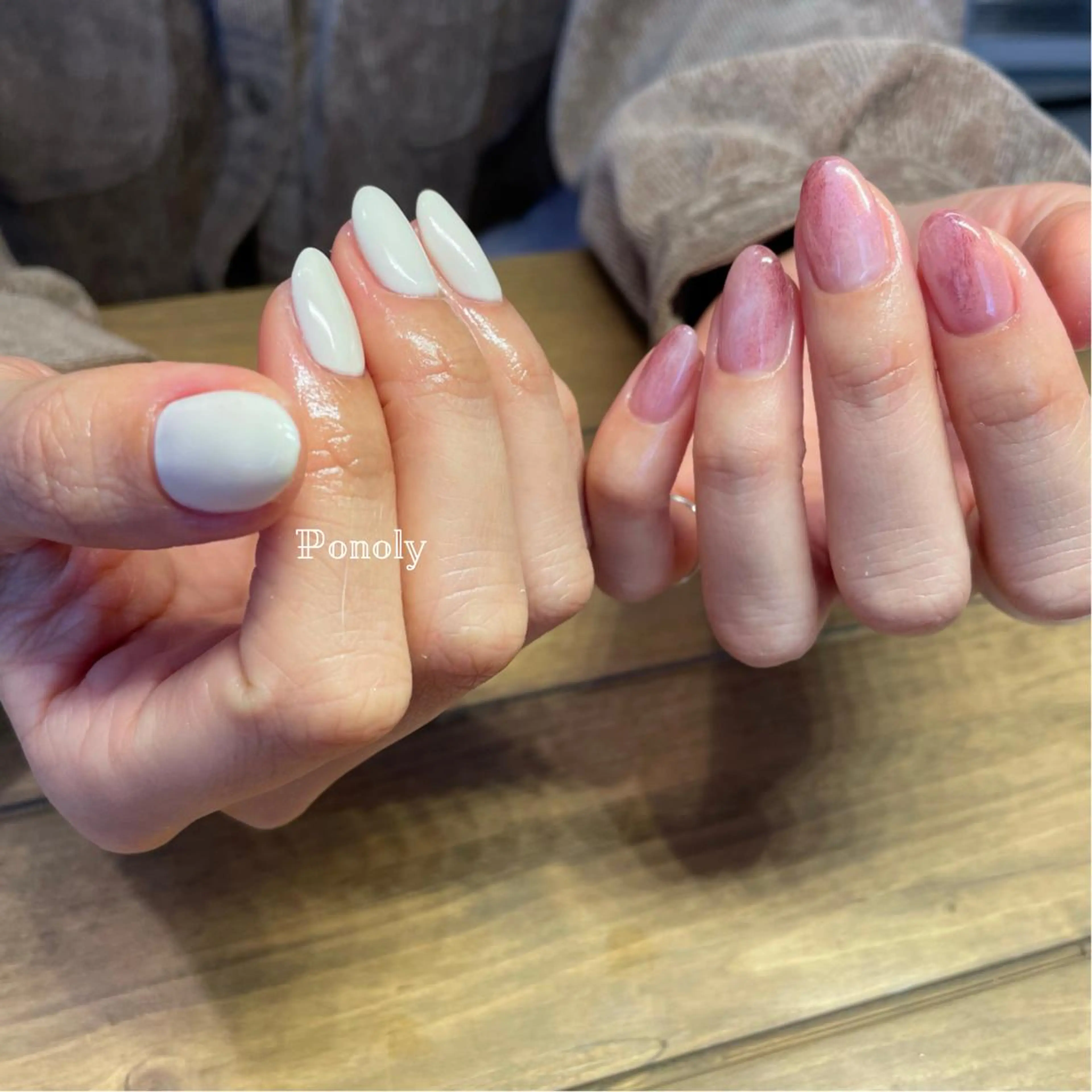 ショート ネイル ジェルネイル マグネットネイル ニュアンスネイル ワンカラーネイル パラジェル 10ten所属・10ten Mikiのネイルデザイン