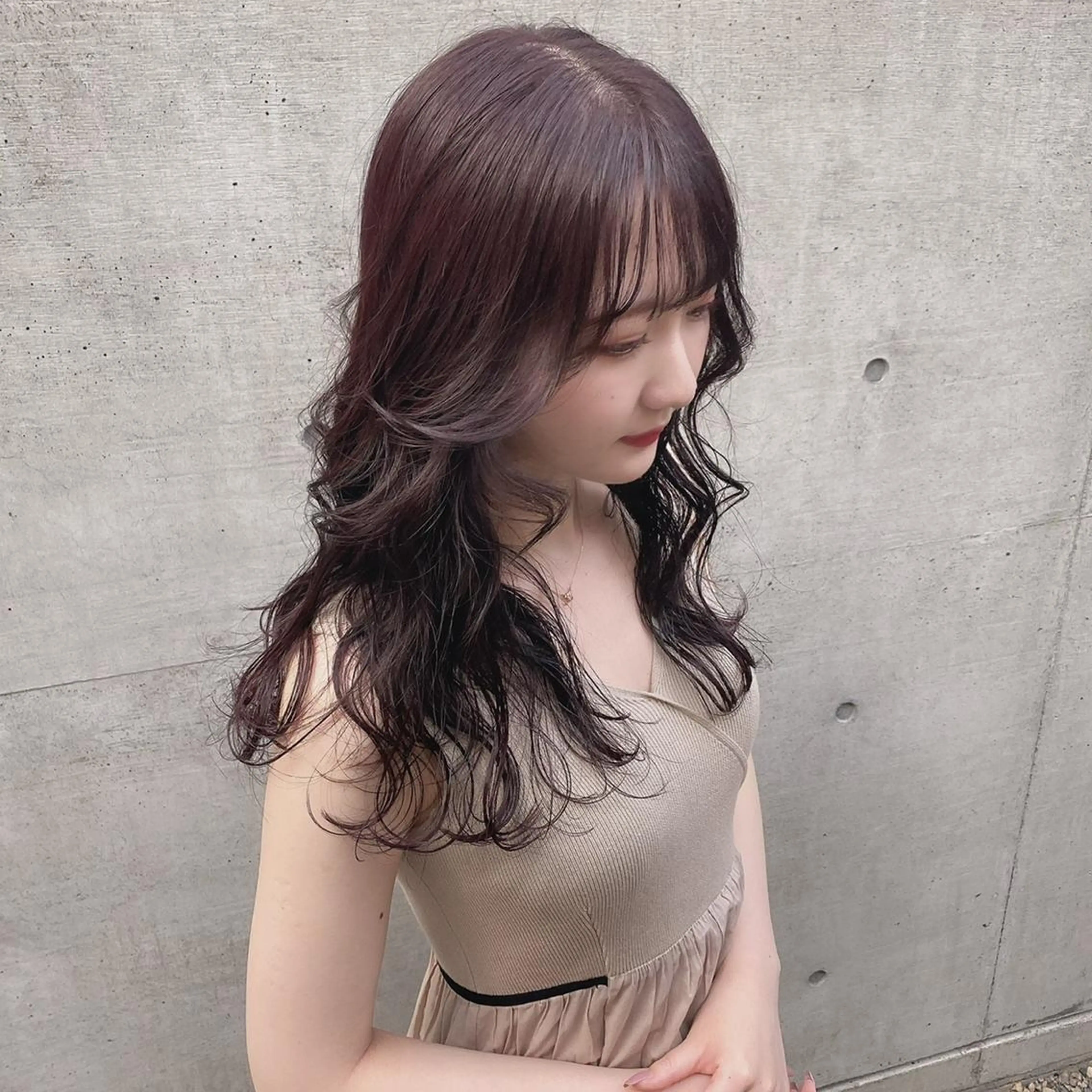 セミロング カラー 💗💗韓国レイヤー yu-ki💗💗のヘアスタイル