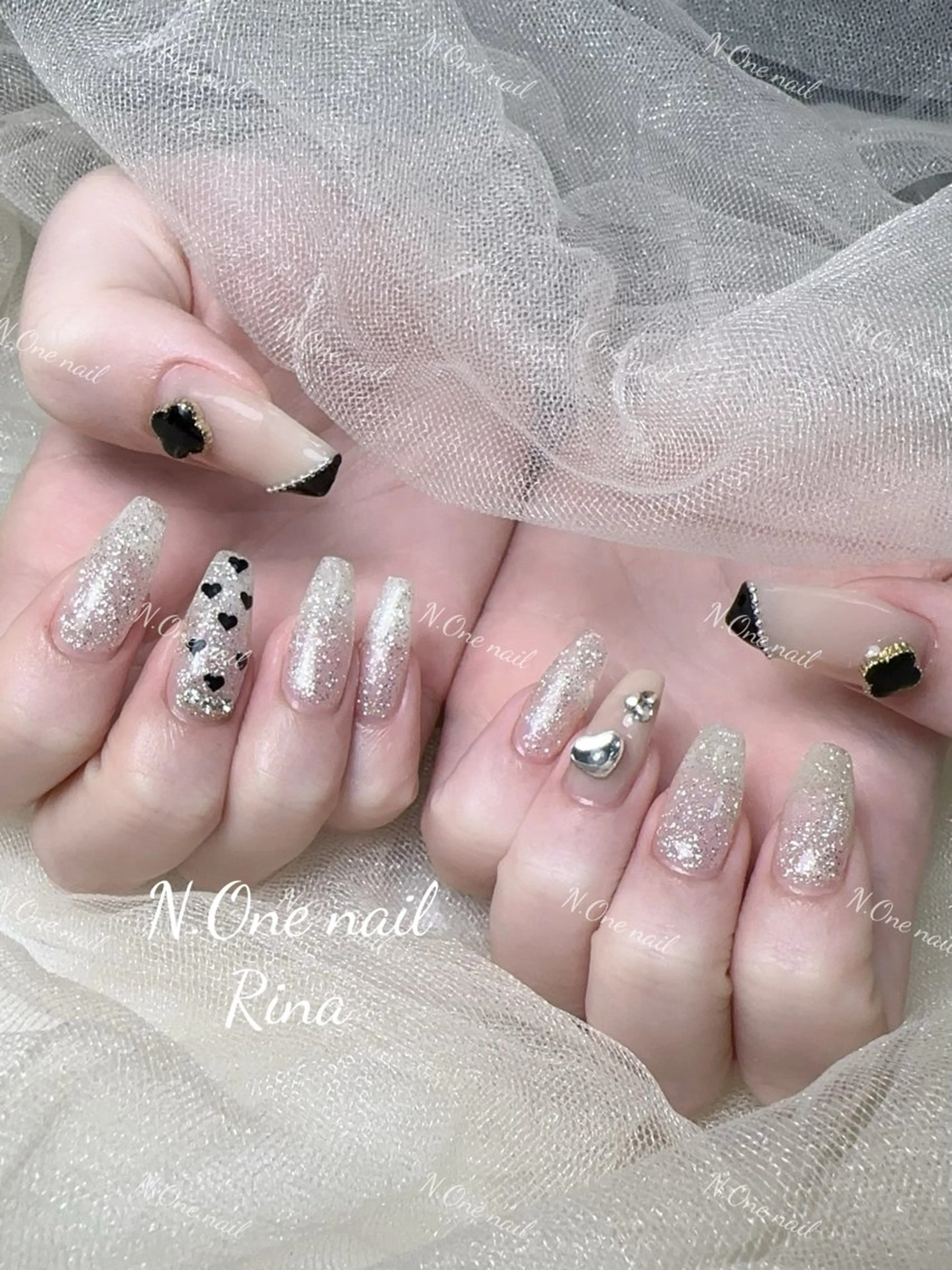 ネイル 長いだし/スカルプ/ パラシェルN.oneのネイルデザイン