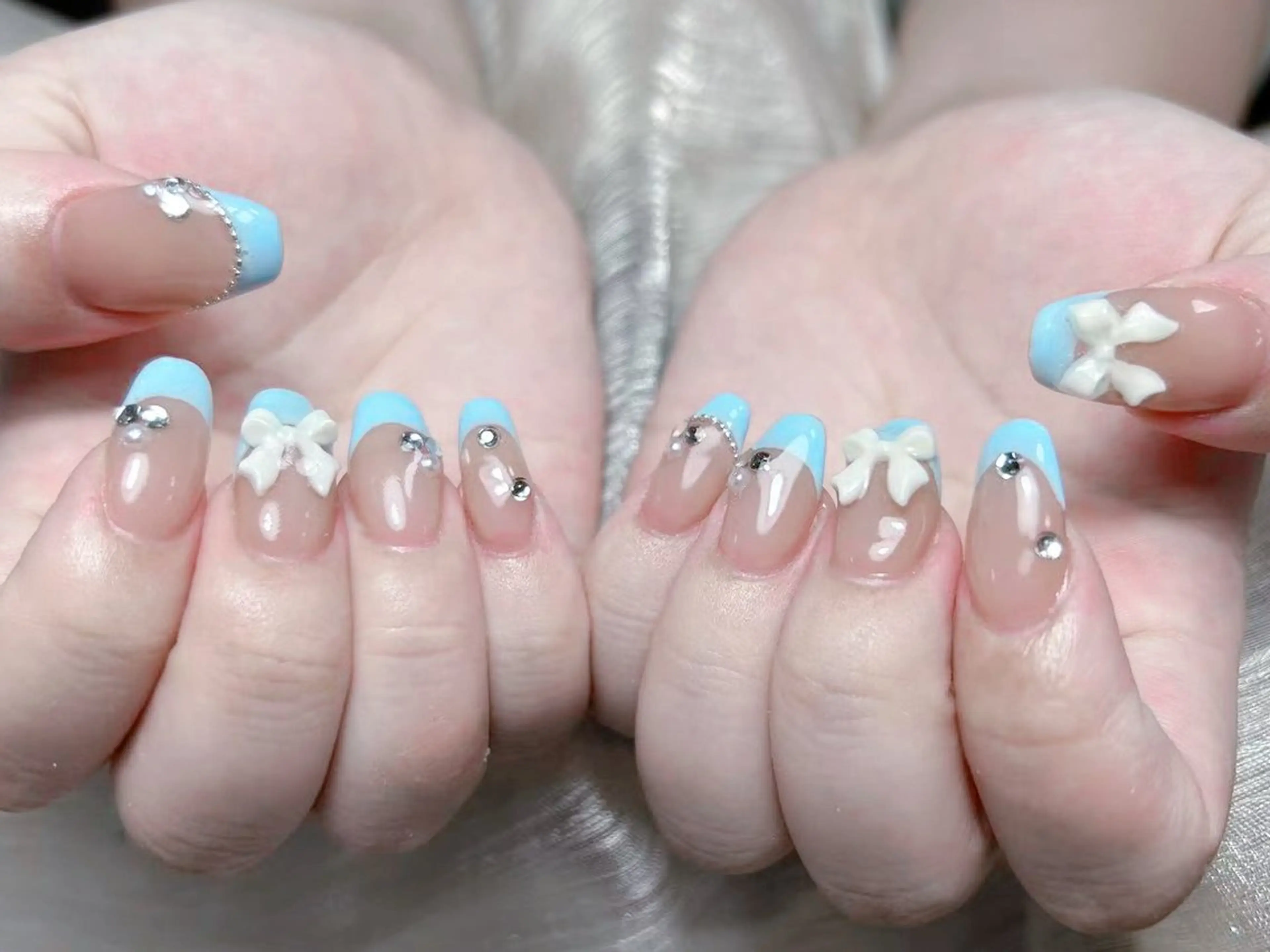 ネイル チークネイル 長さ出し フレンチネイル グラデーション マグネットネイル ハンドネイル ハンドケア ⭐️Syu Rei⭐️のネイルデザイン