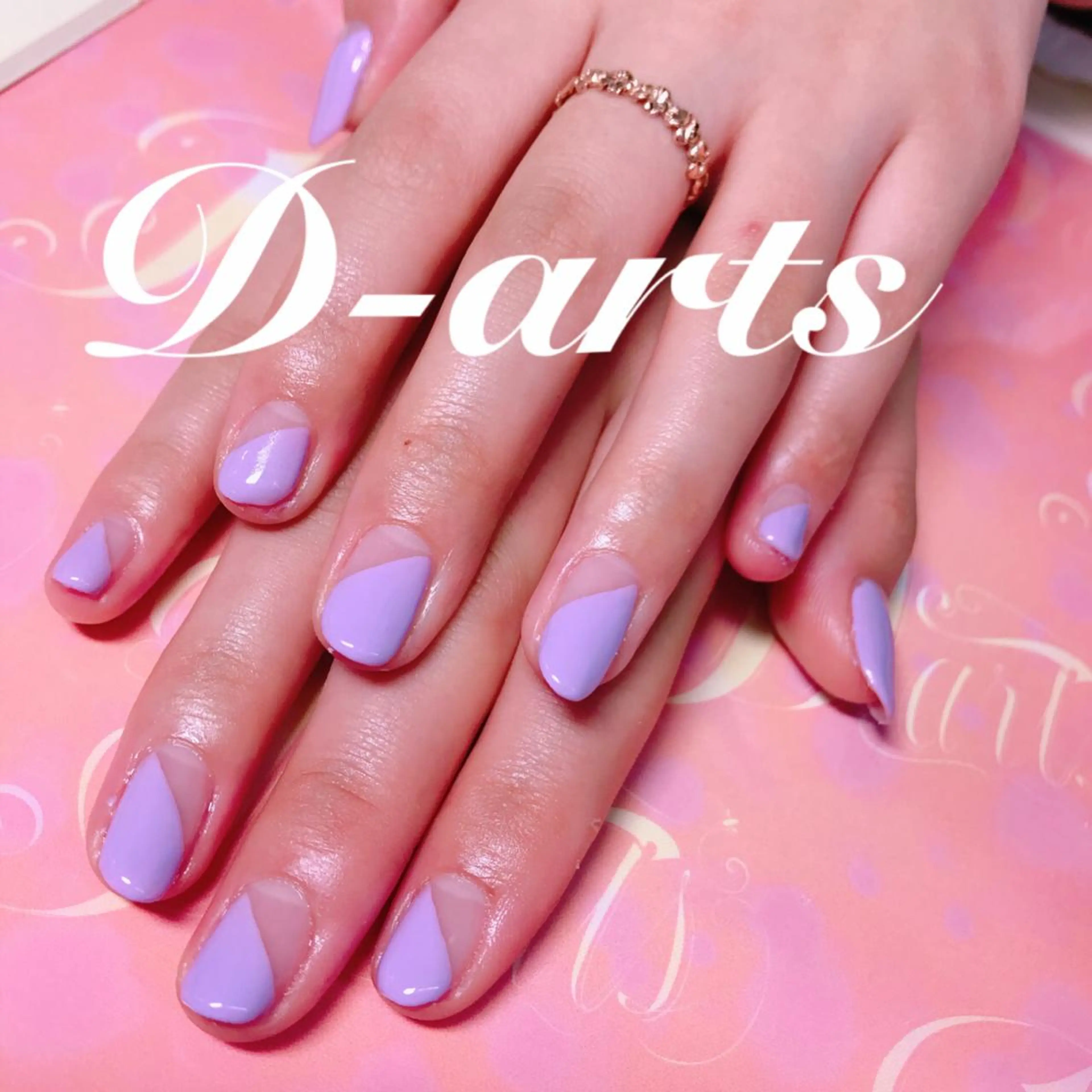 ネイル フレンチネイル 斜めフレンチ S&S 村田小百合のネイルデザイン