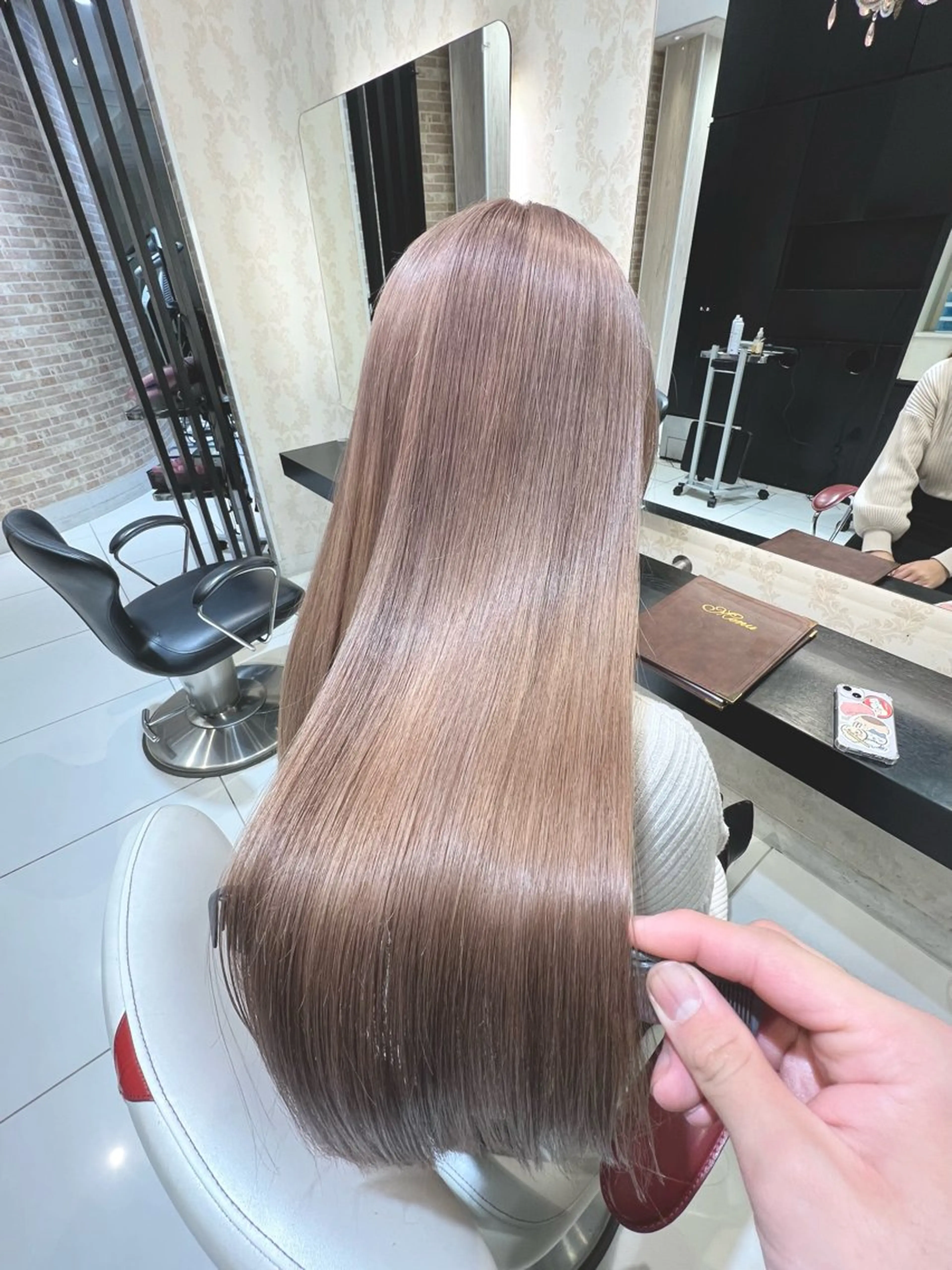 ロング カラー ボブ/ハイトーン髪質 改善/越谷✨クラモチのヘアスタイル