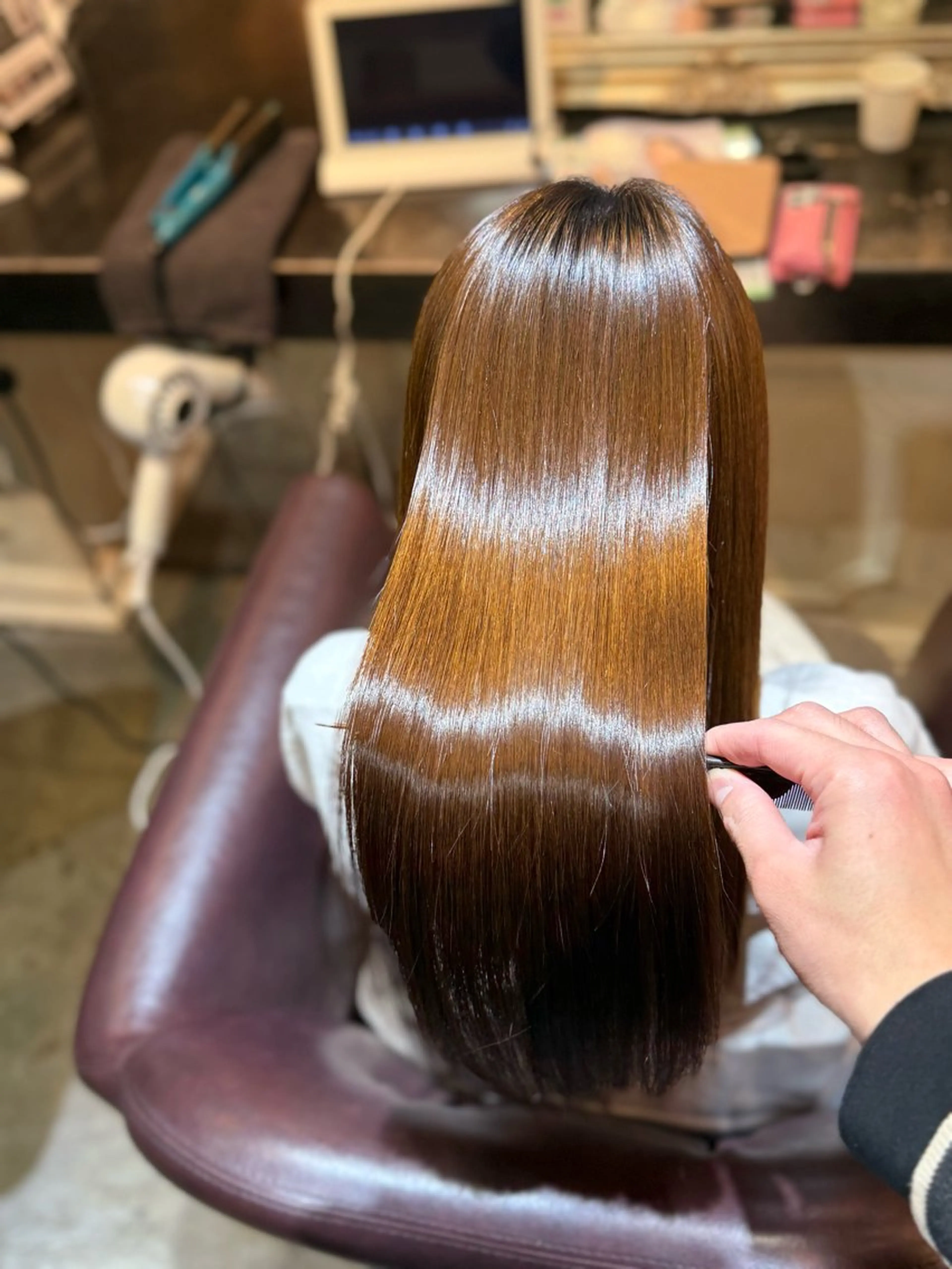 ロング カット 縮毛矯正 トリートメント 髪質改善／美髪矯正 林田和真のヘアスタイル