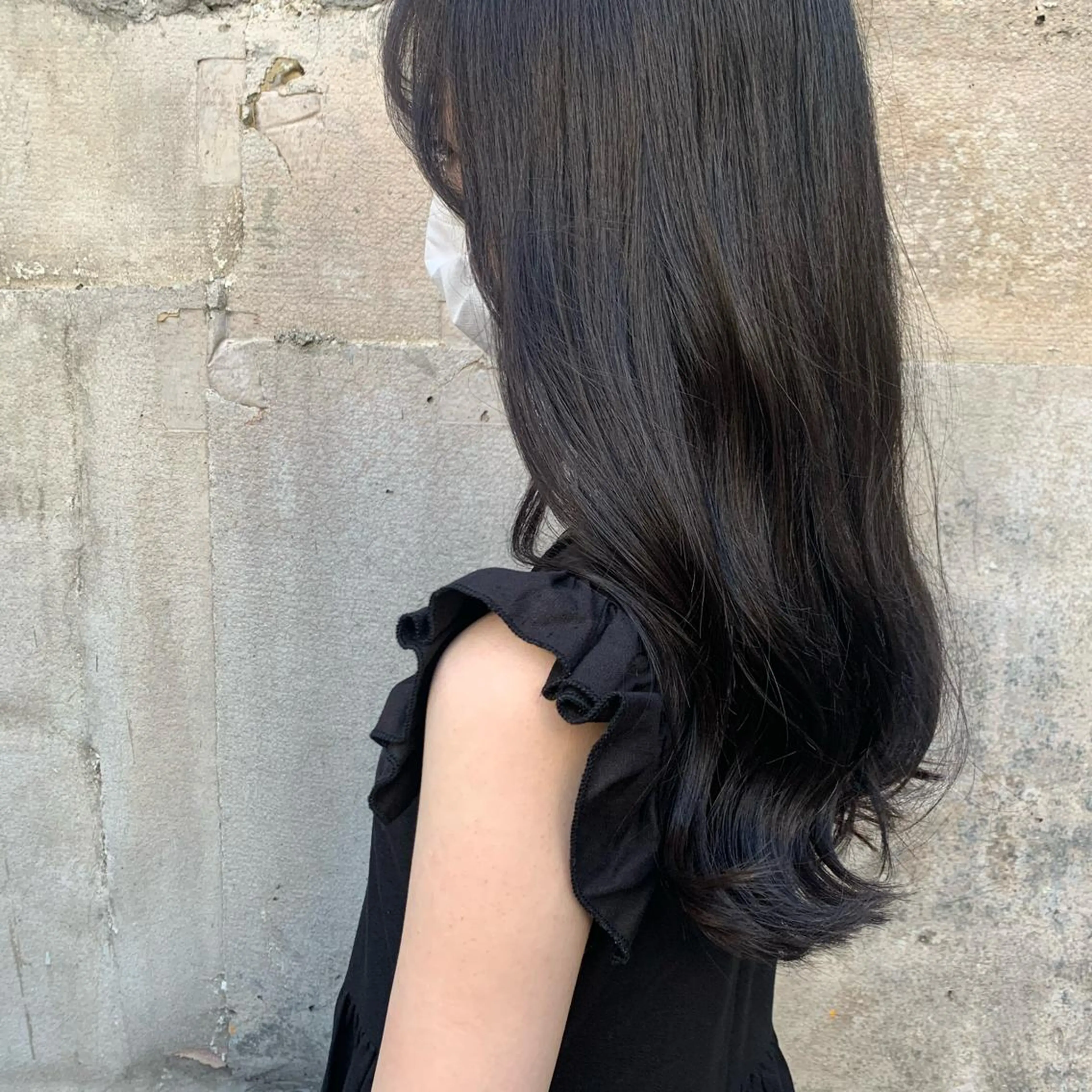 ロング カラー グレージュ レイヤーカット カット ヘアカラー トリートメント 現地韓国ヘア🇰🇷 Chisaki치사키のヘアスタイル