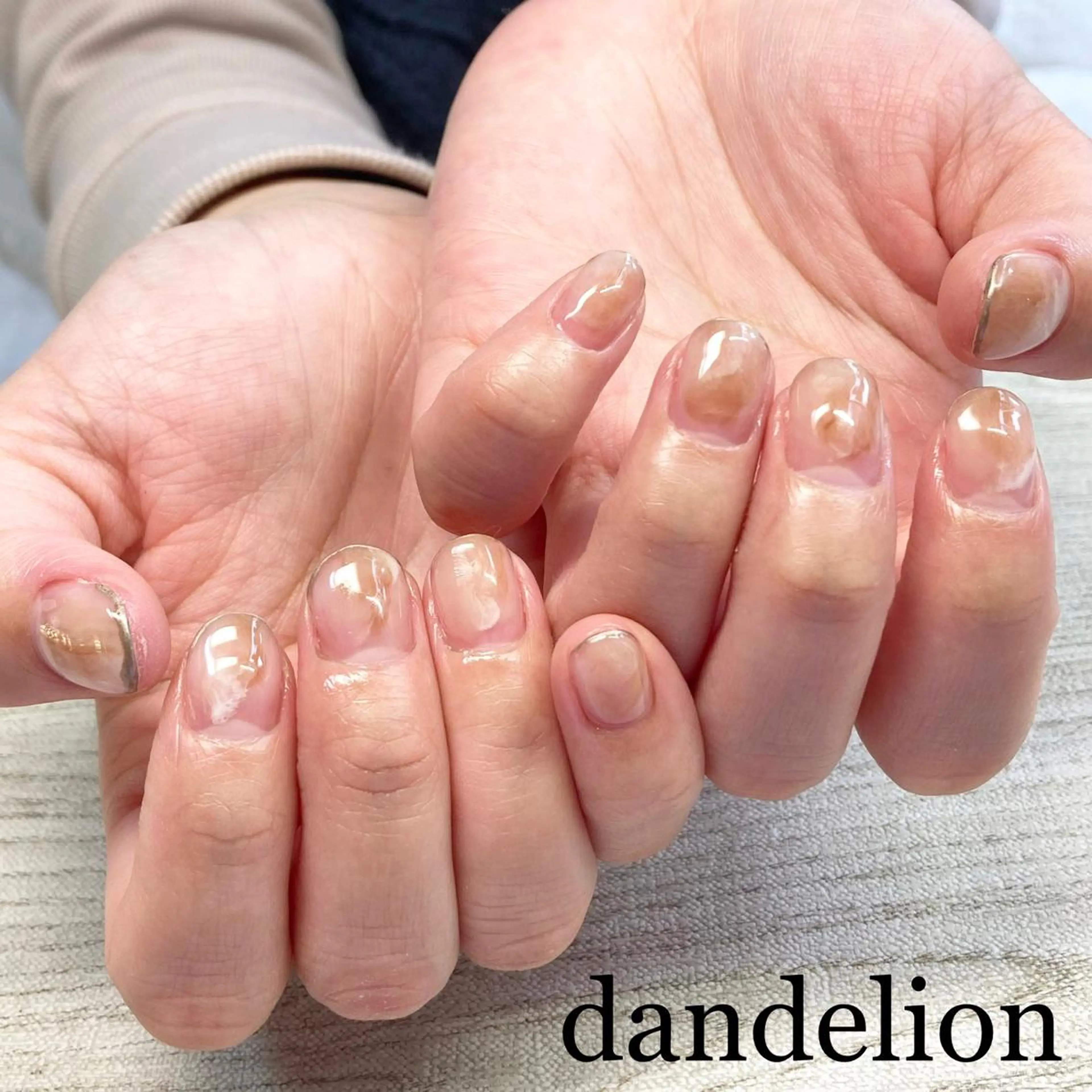 ネイル ハンドネイル ハンドケア dandelion ダンデライオンのネイルデザイン