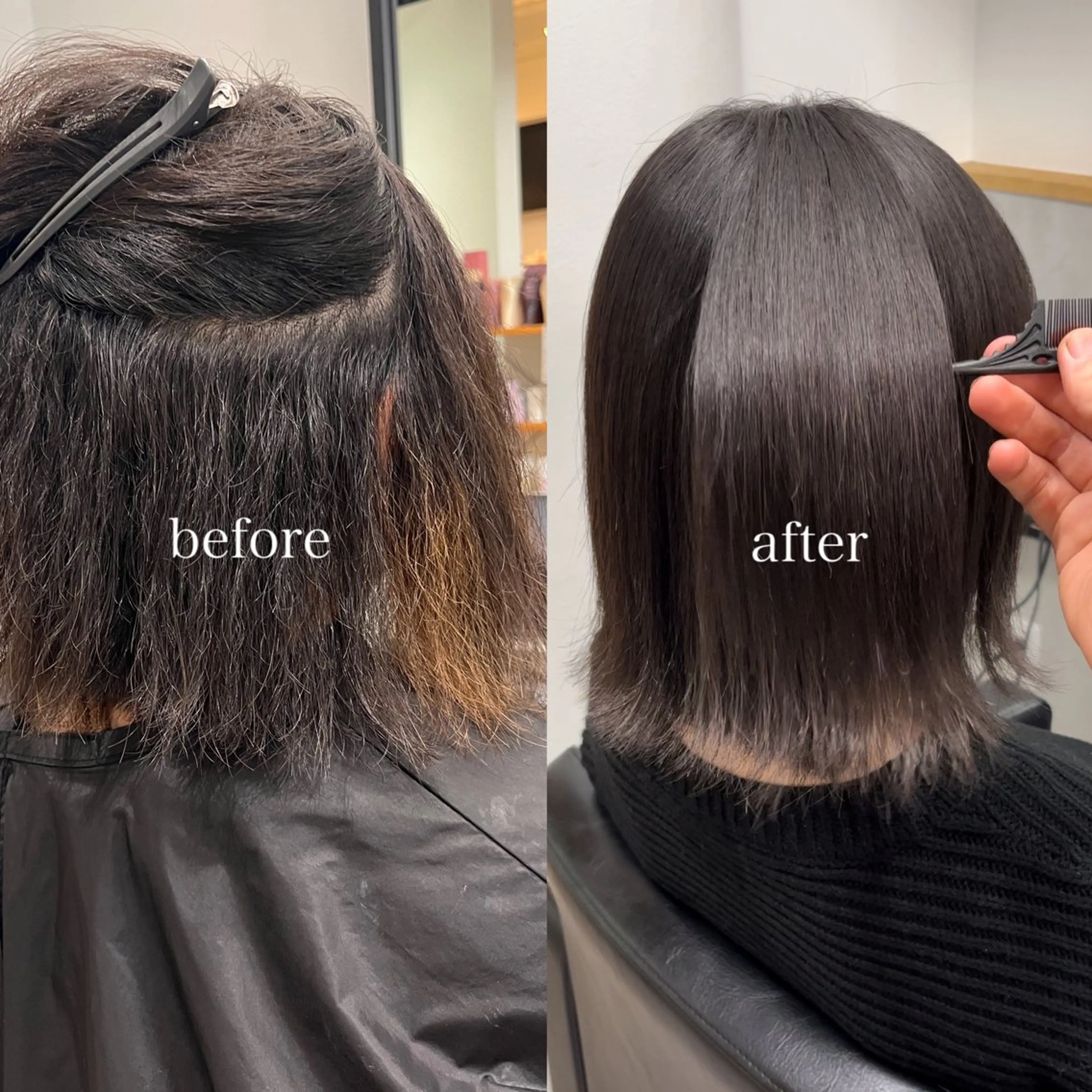 Laff新宿所属・髪質改善/縮毛矯正/ ボブ/新宿/伊藤豊のヘアスタイル