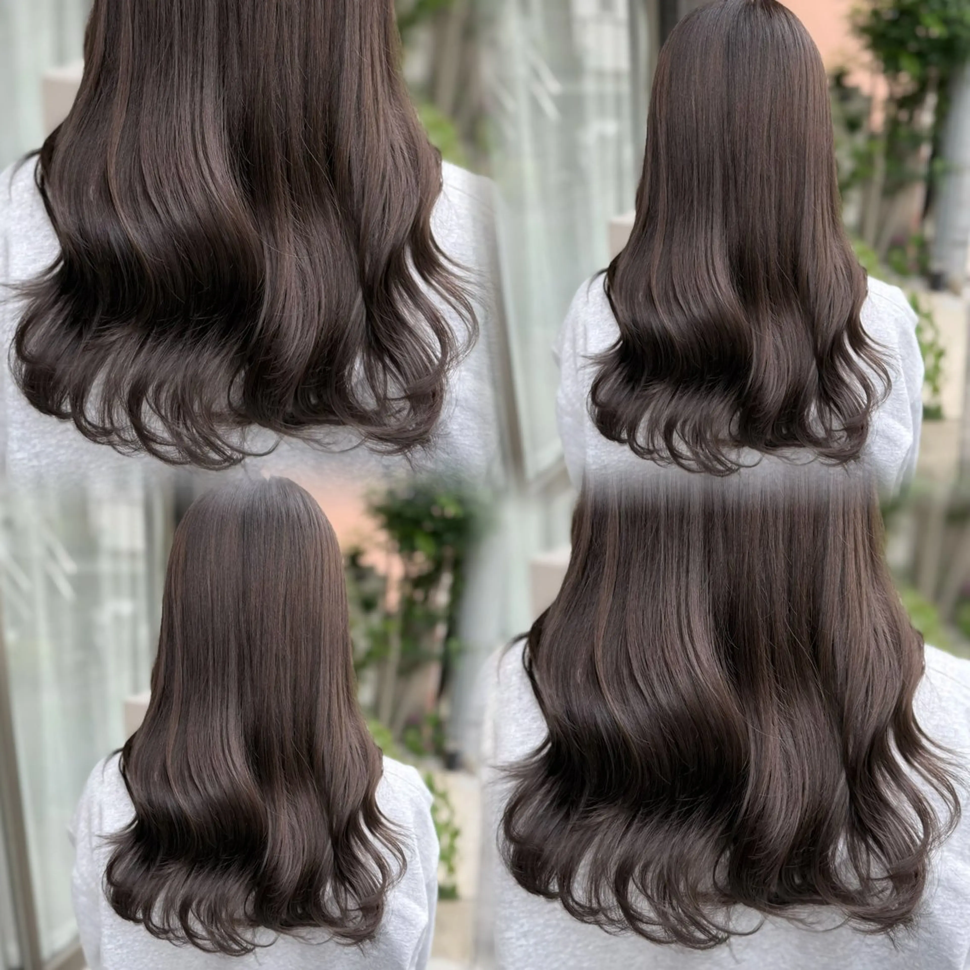 セミロング カラー グレージュ カット ヘアカラー トリートメント グレージュ/透明感/ 韓国ヘア/RISAのヘアスタイル