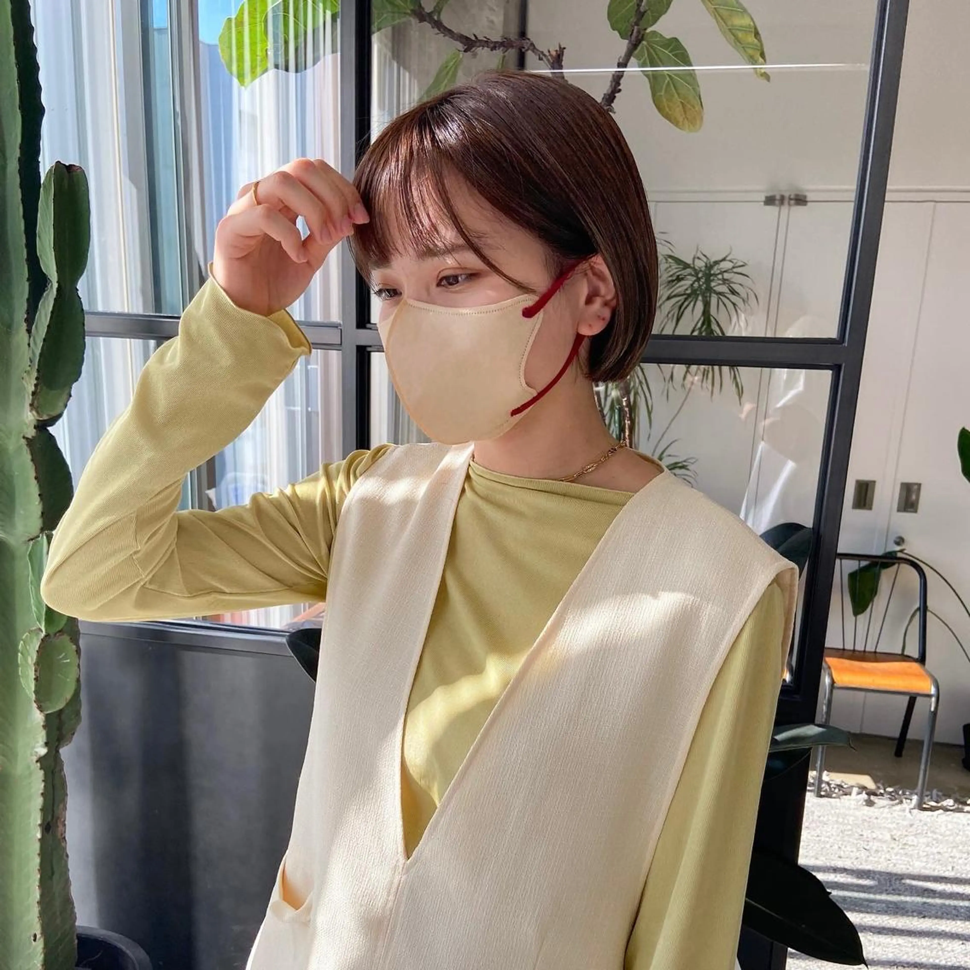 ミディアム ショートボブ ボブ カット 岡本康平/ボブ /ブリーチ/レイヤーのヘアスタイル