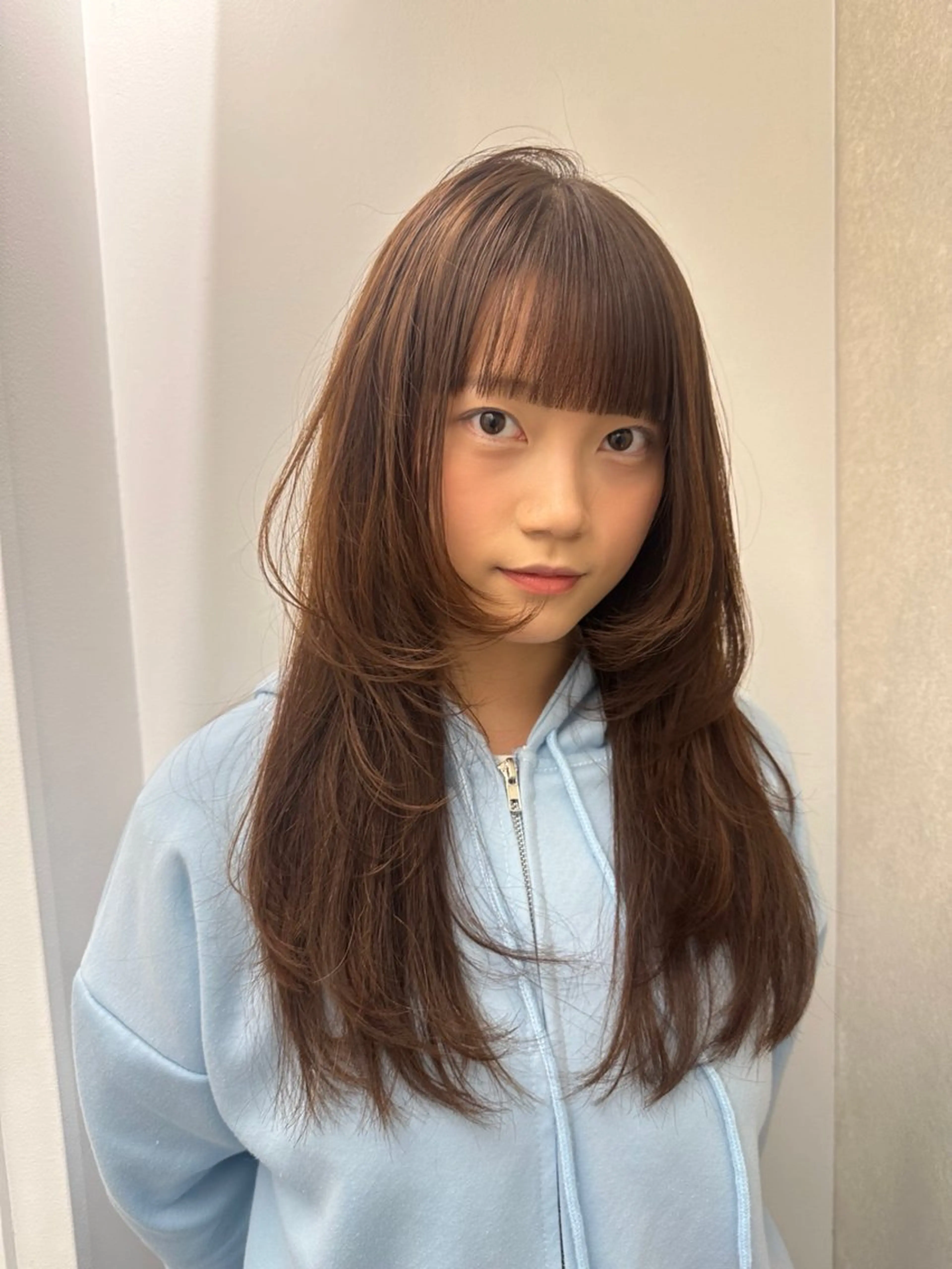 ロング カット ヘアカラー 🎀韓国レイヤー特化 🎀ベージュ/ミクのヘアスタイル