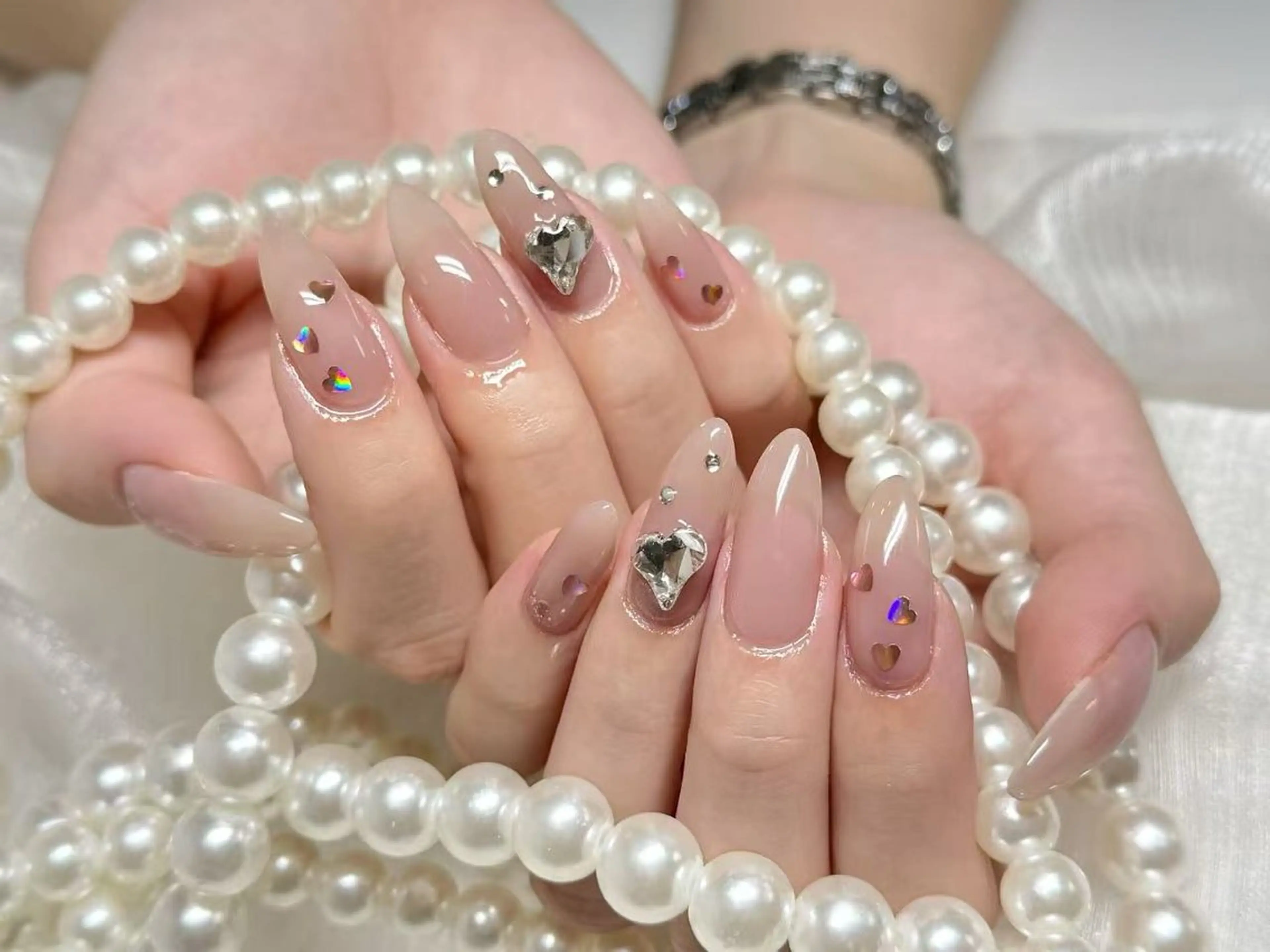 ネイル ハート ハンドネイル MO MO🐻のネイルデザイン