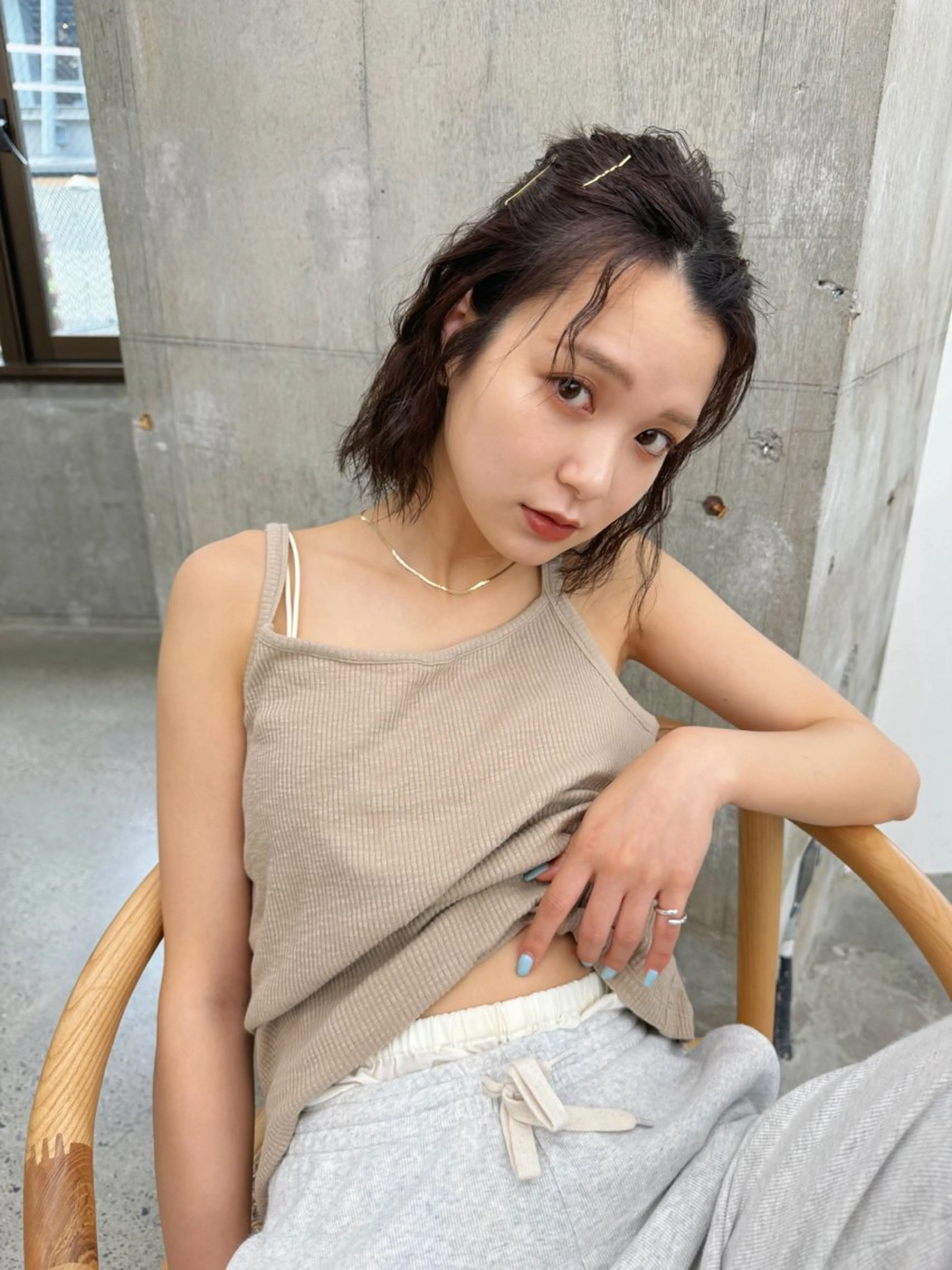 カラー ベージュカラー ayaka/暖色 /ニュアンスボブのヘアスタイル