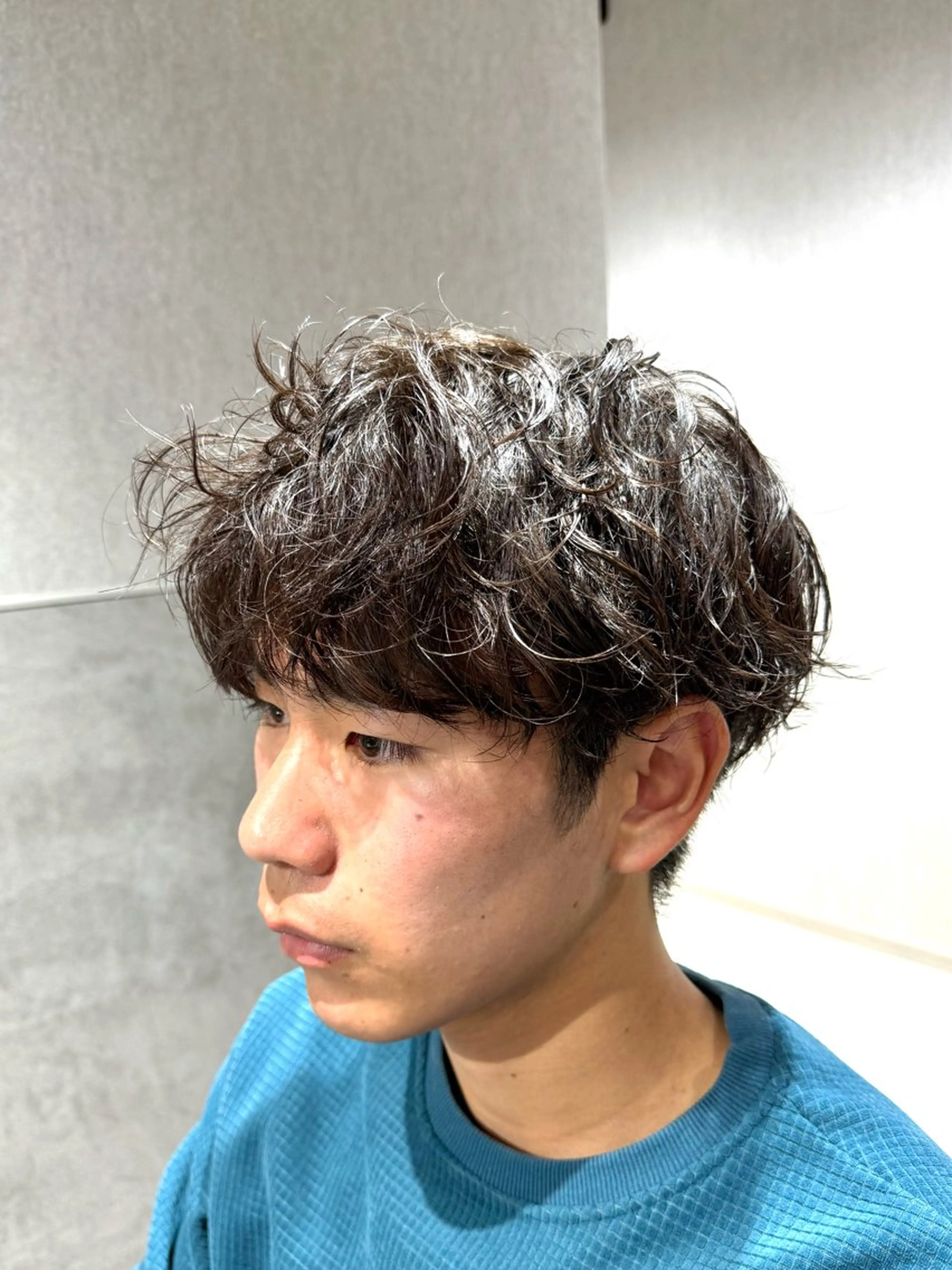 ショート パーマ メンズ マッシュ メンズパーマ 刈り上げ スパイラルパーマ メンズパーマ職人 パーマ🔥ritaのヘアスタイル