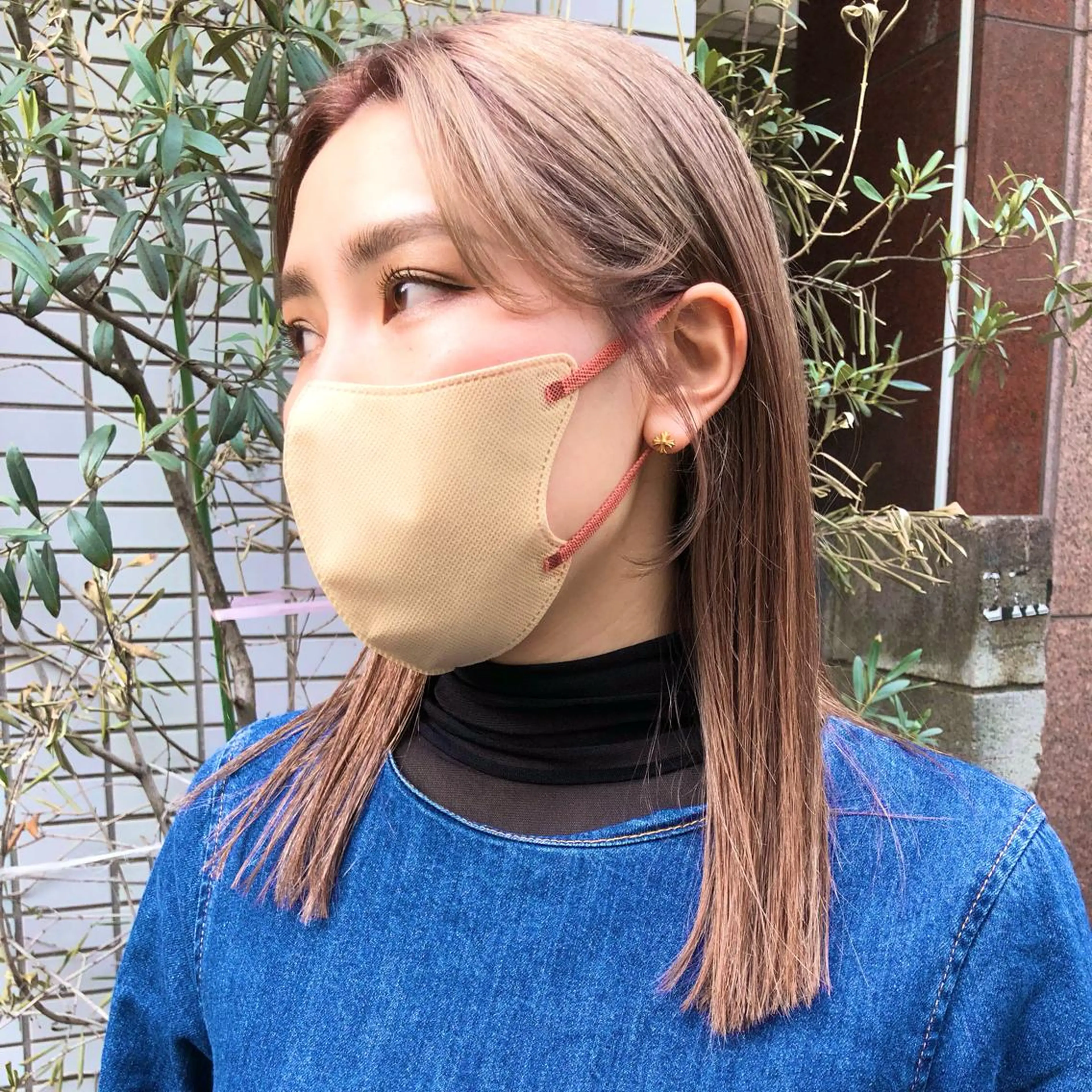 ミディアム カラー カット ヘアカラー ハイトーン/ブリーチ 似合せカット/パーマのヘアスタイル