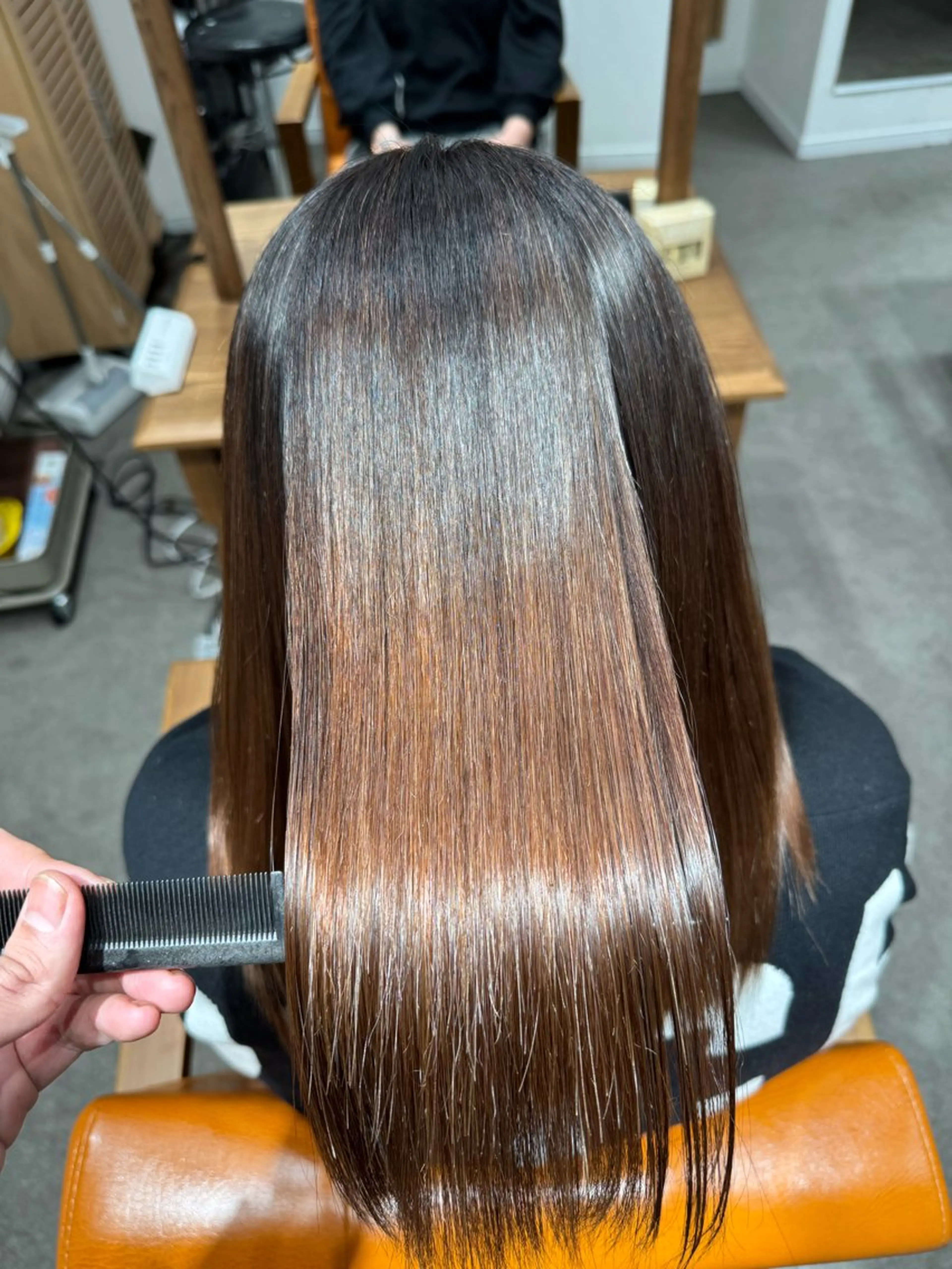 ロング カット 縮毛矯正 トリートメント 髪質改善縮毛✨ 泉谷彪芽のヘアスタイル