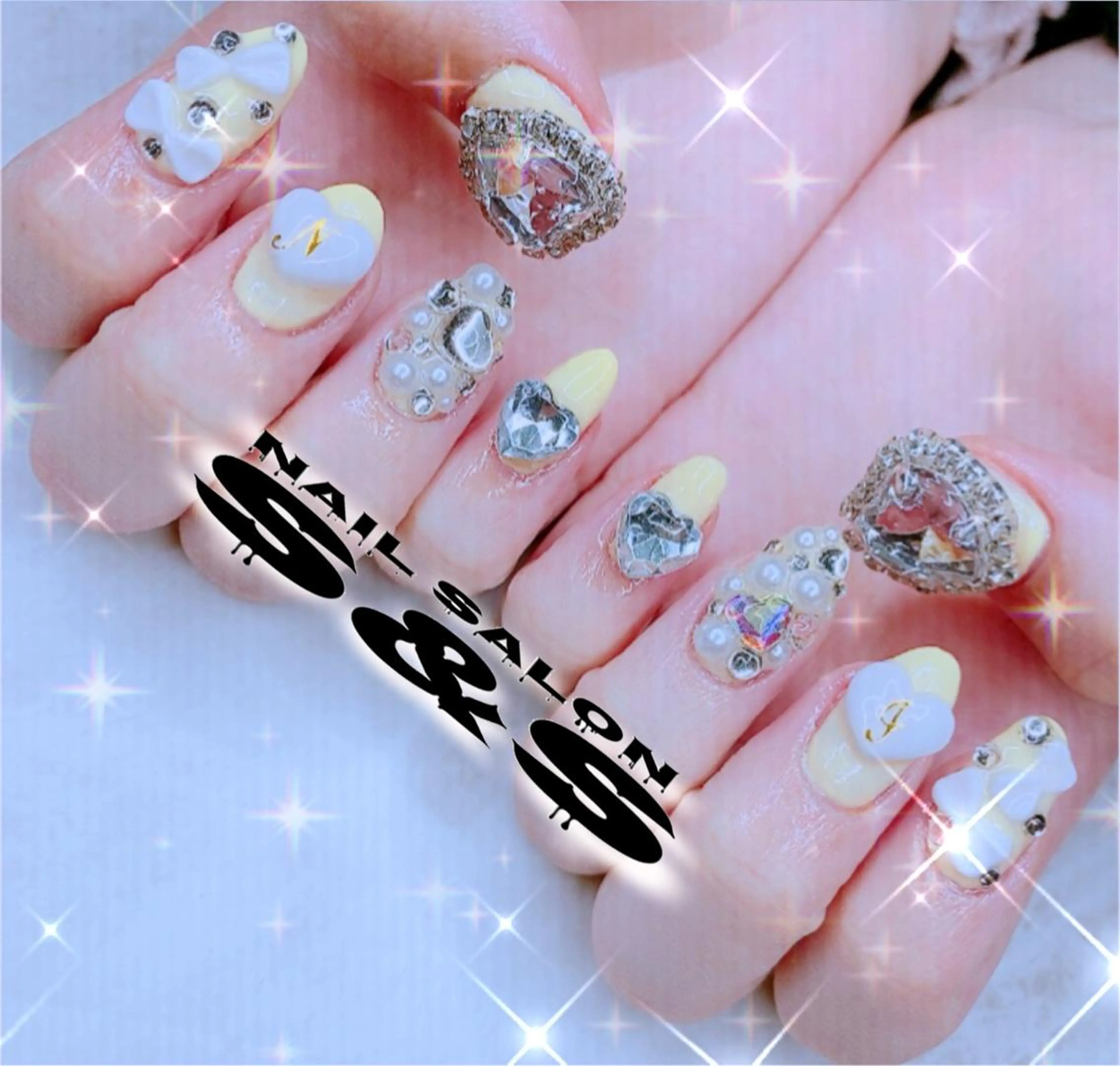 ネイル 長さ出し メンズネイル 持ち込み スカルプネイル 黄色 S&S 村田小百合のネイルデザイン