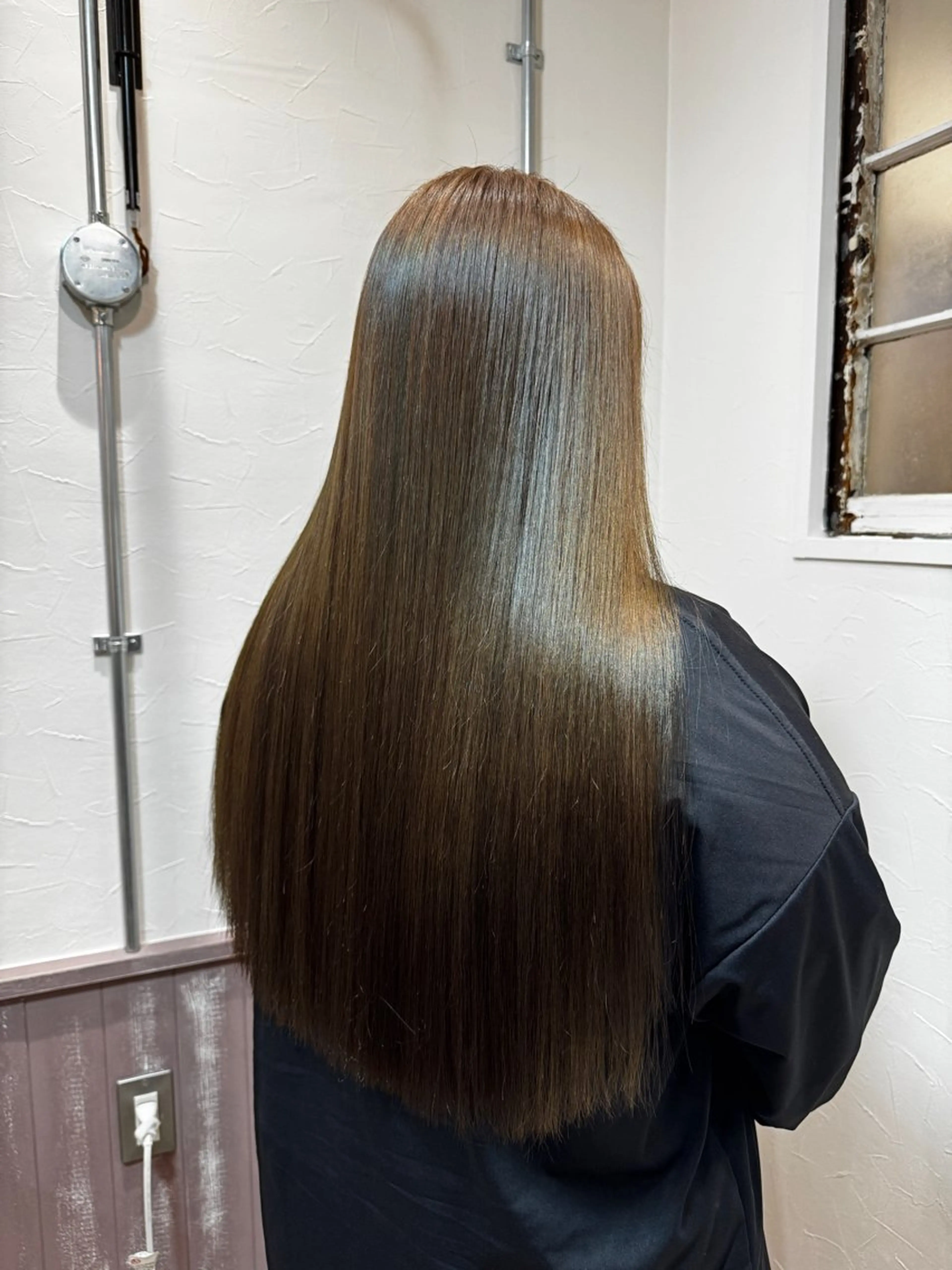 ロング パーマ カット 縮毛矯正 矢場町/ダブルカラー /レイヤー/アリサのヘアスタイル