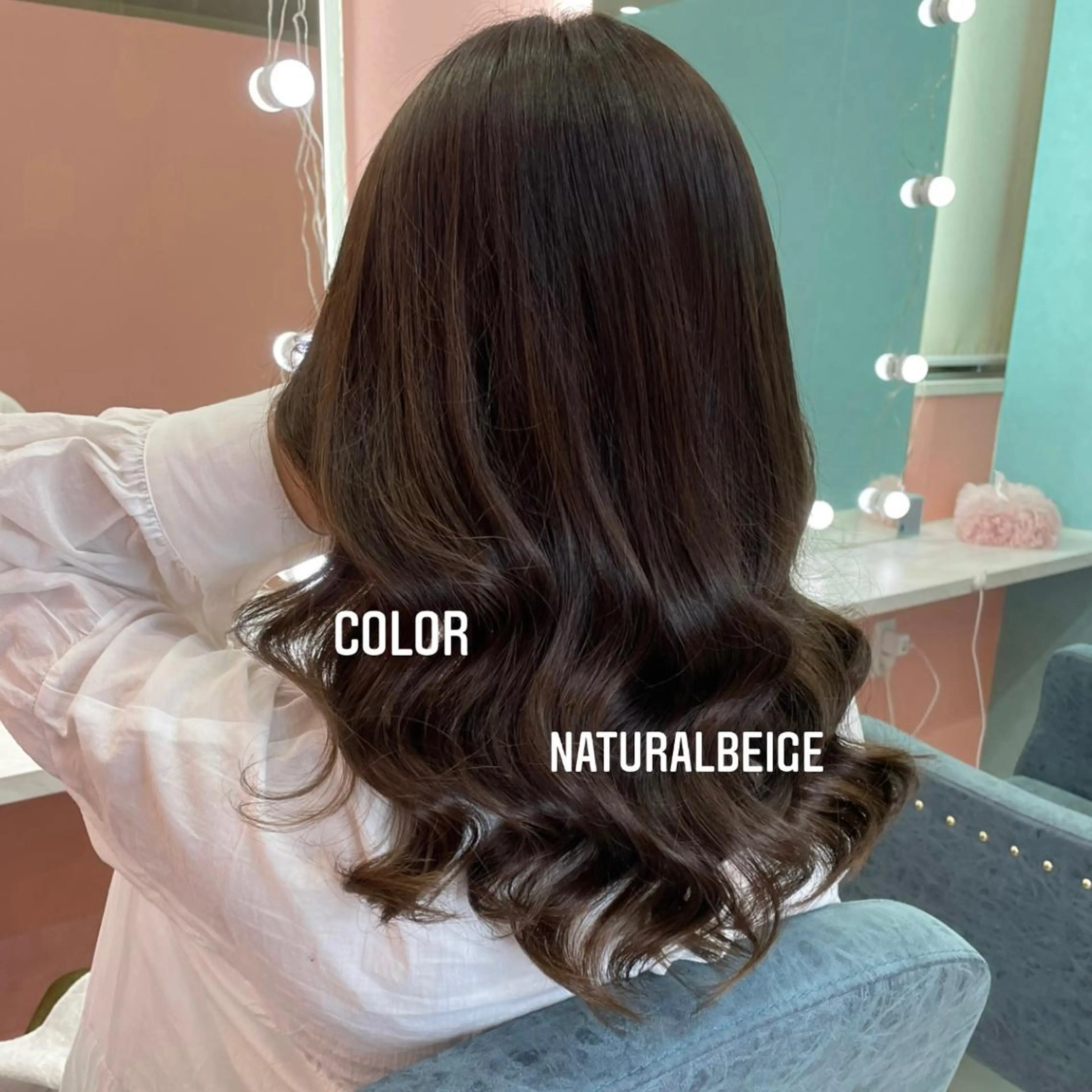 ミディアム カラー エクステ🩵ブリーチ 韓国ヘア🩵KAEのヘアスタイル