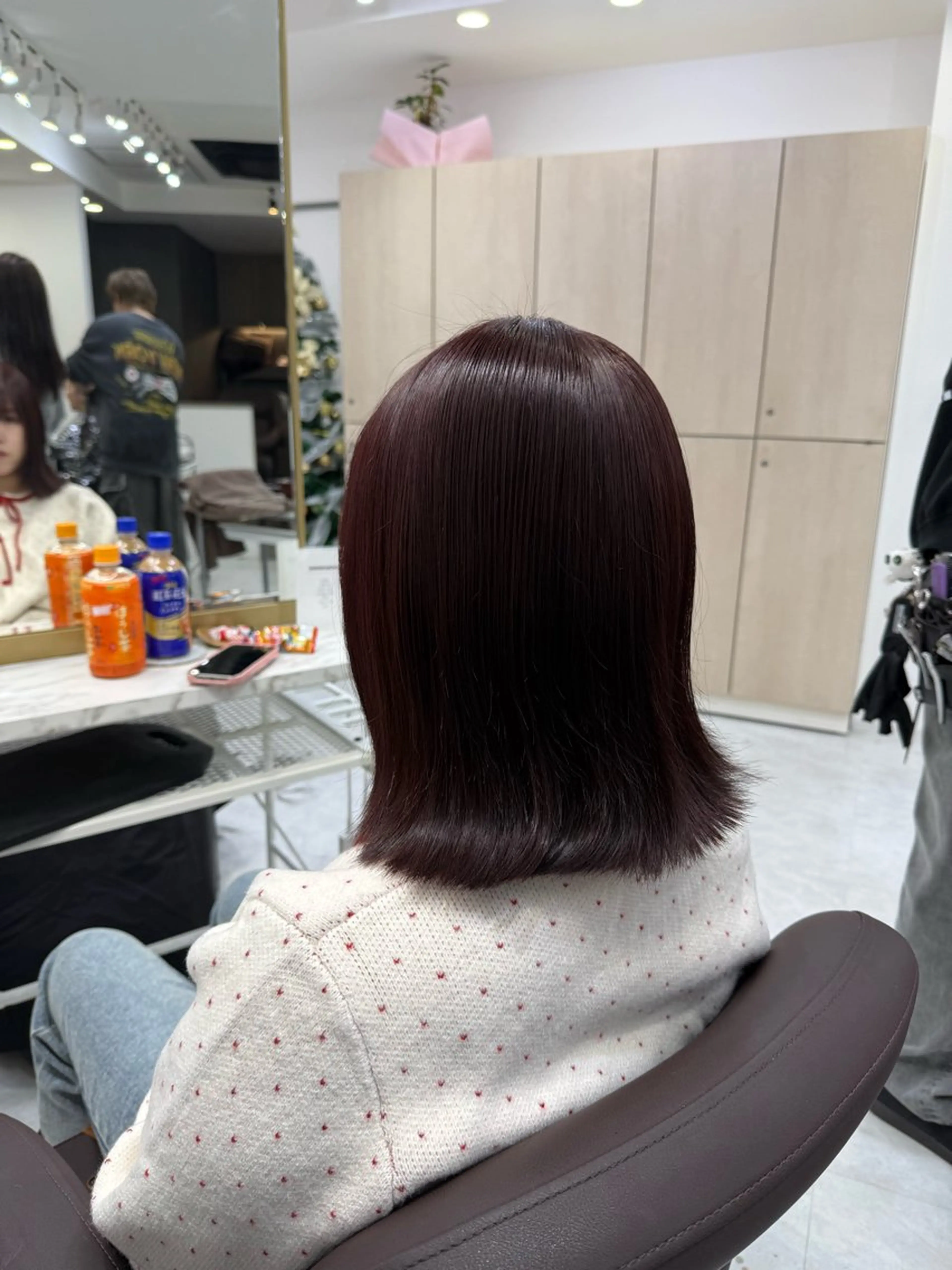 ミディアム カラー ヘアアレンジ カット ヘアカラー トリートメント ヘアセット 💗横浜美容室 💗HARUNAのヘアスタイル