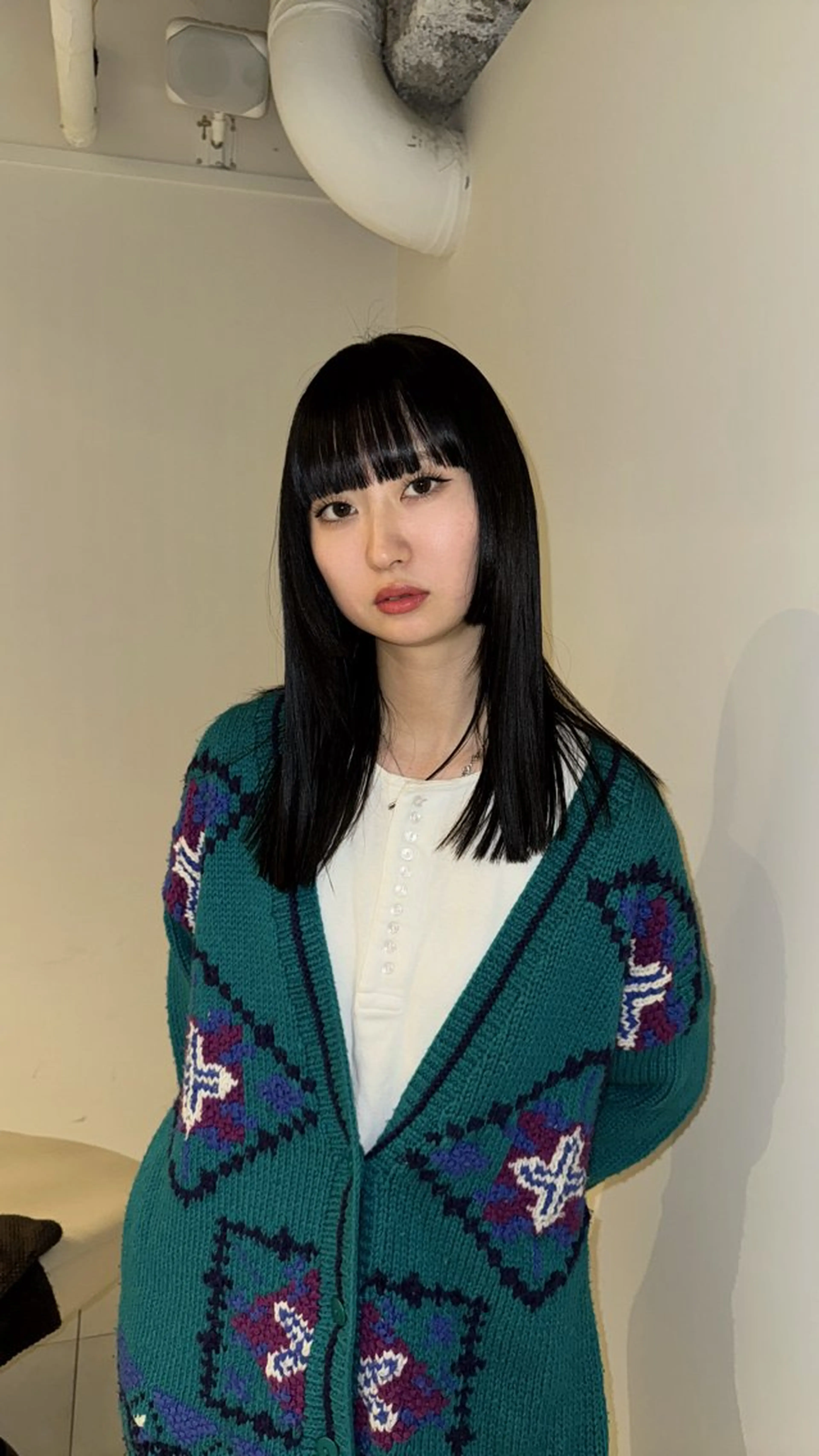 セミロング カット ヘアカラー トリートメント 新潟/万代/ベージュ ダブルカラー髙橋魁真のヘアスタイル