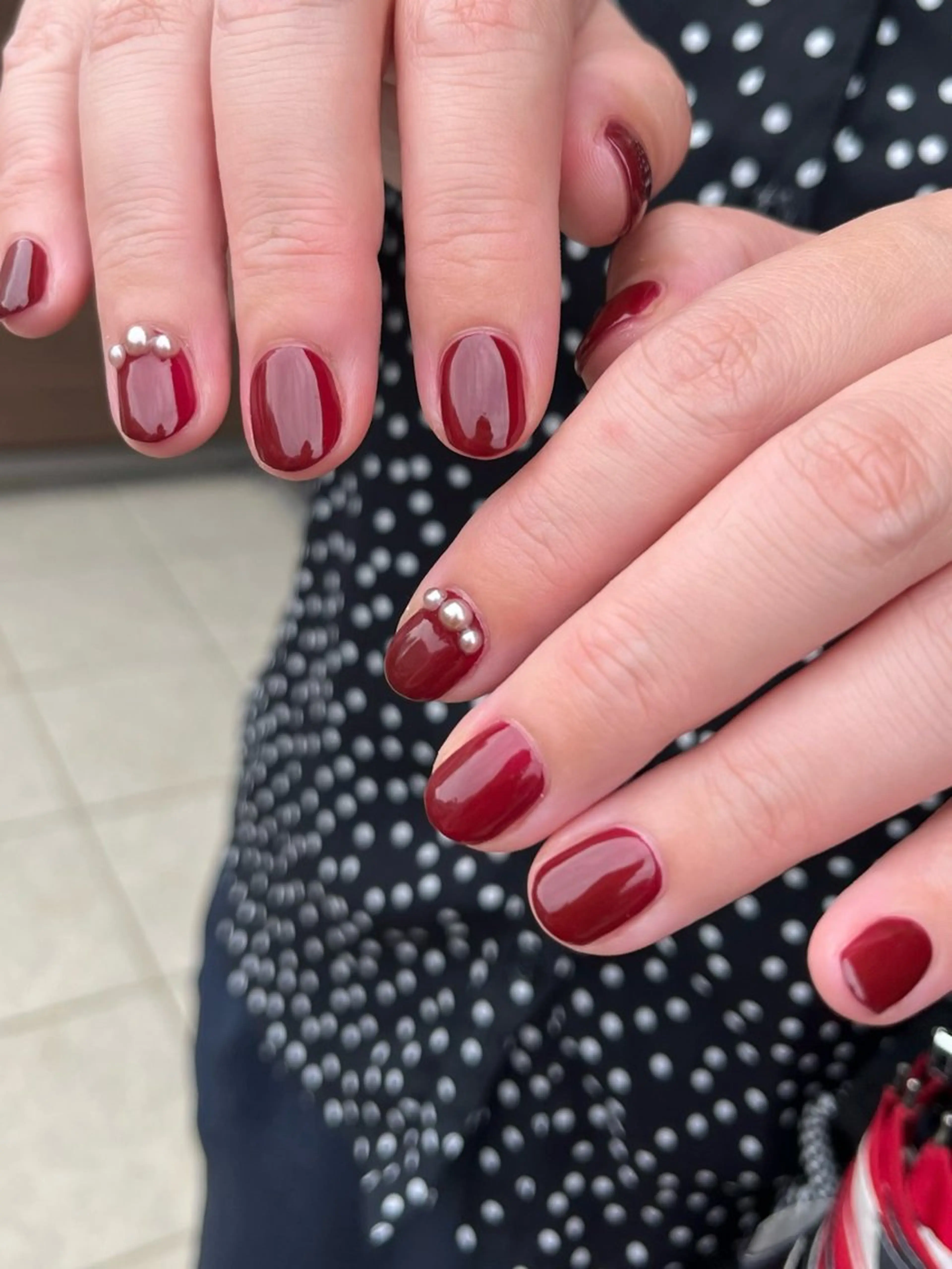 ネイル ボルドー ワンカラーネイル soie nailのネイルデザイン